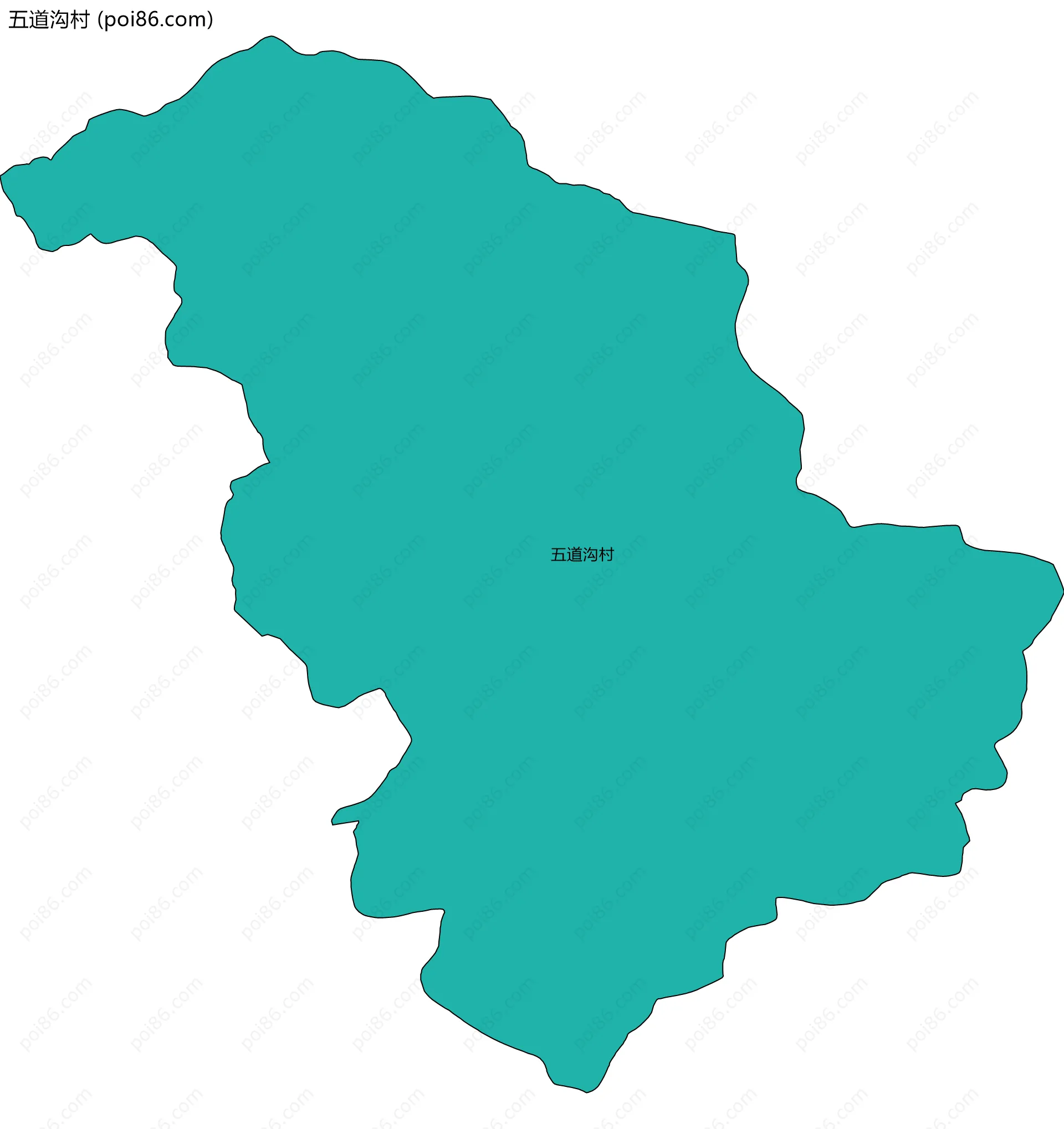 五道沟村边界地图