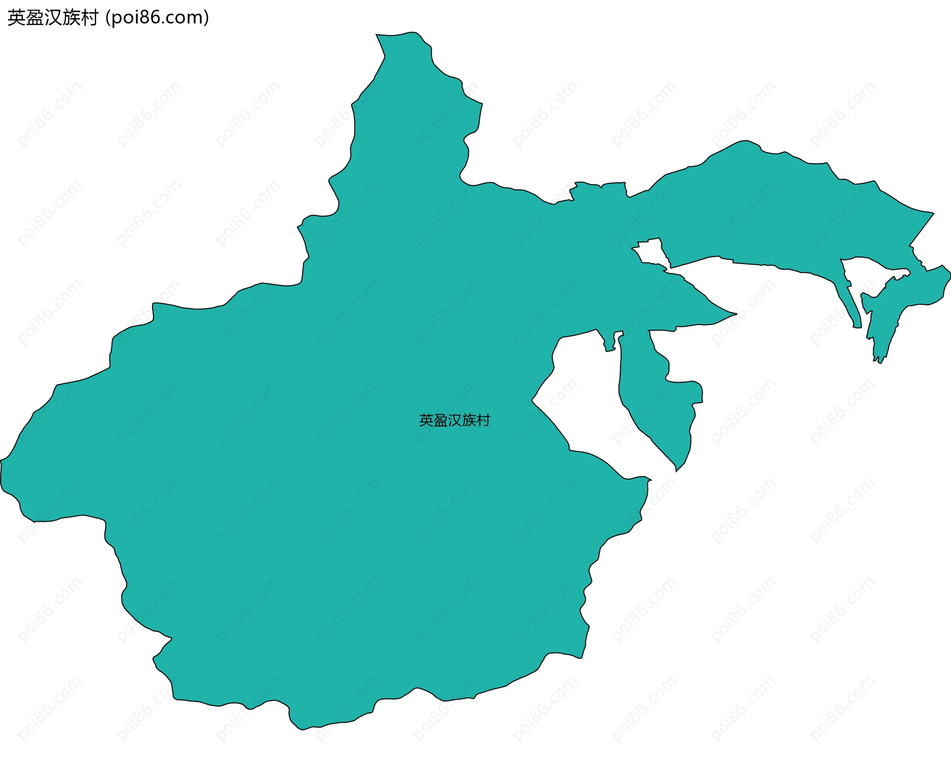 英盈汉族村边界地图