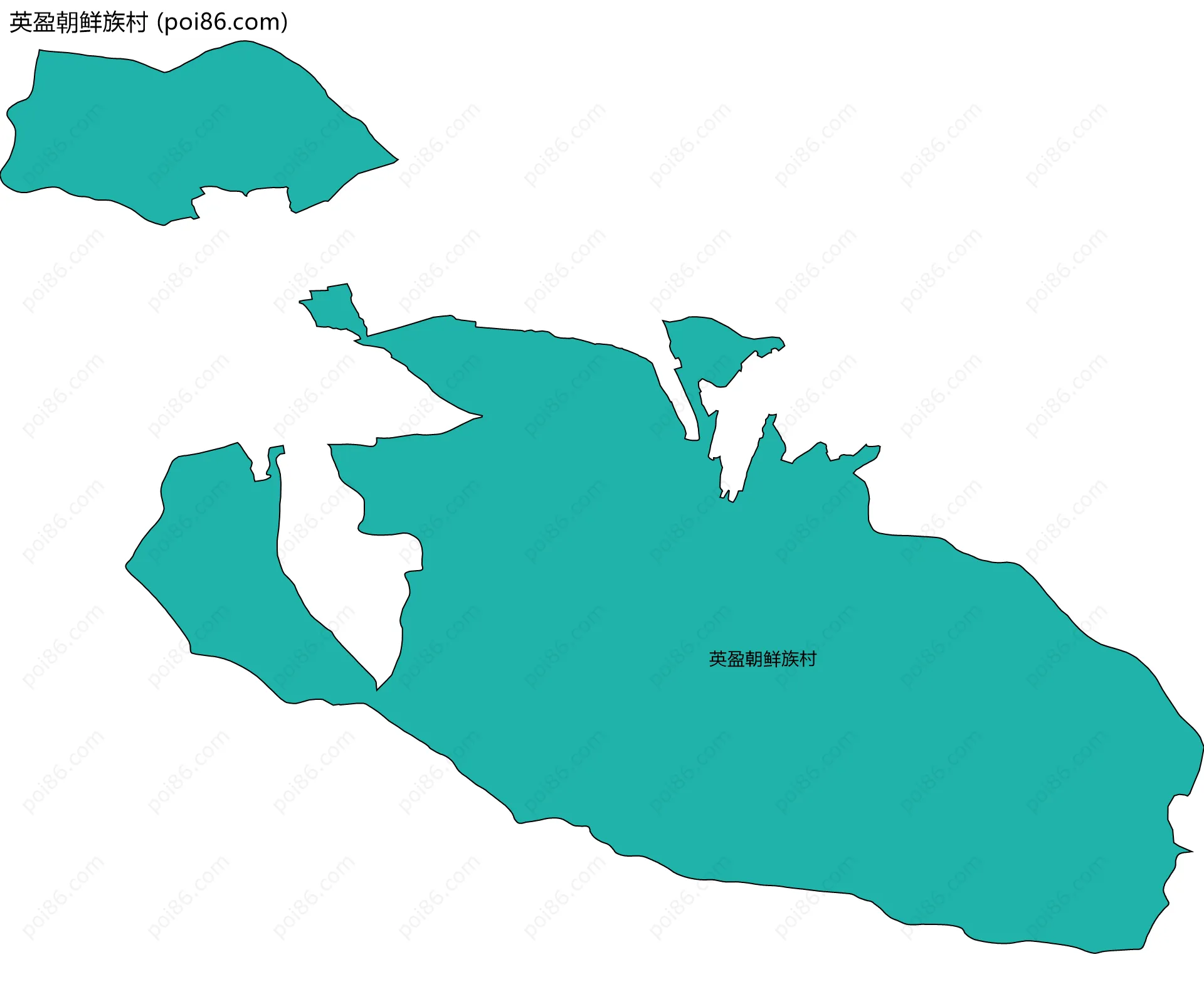 英盈朝鲜族村边界地图