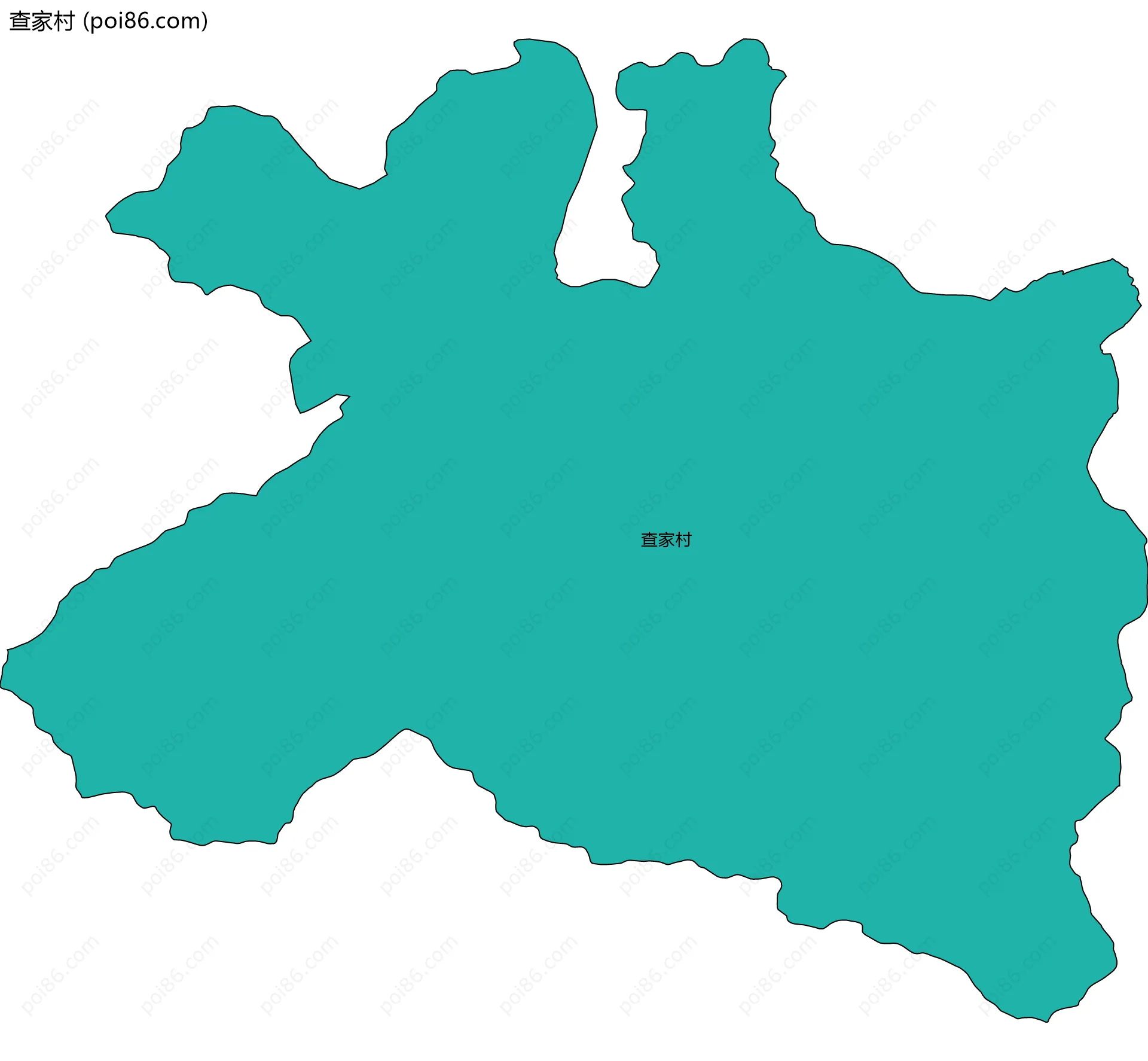 查家村边界地图