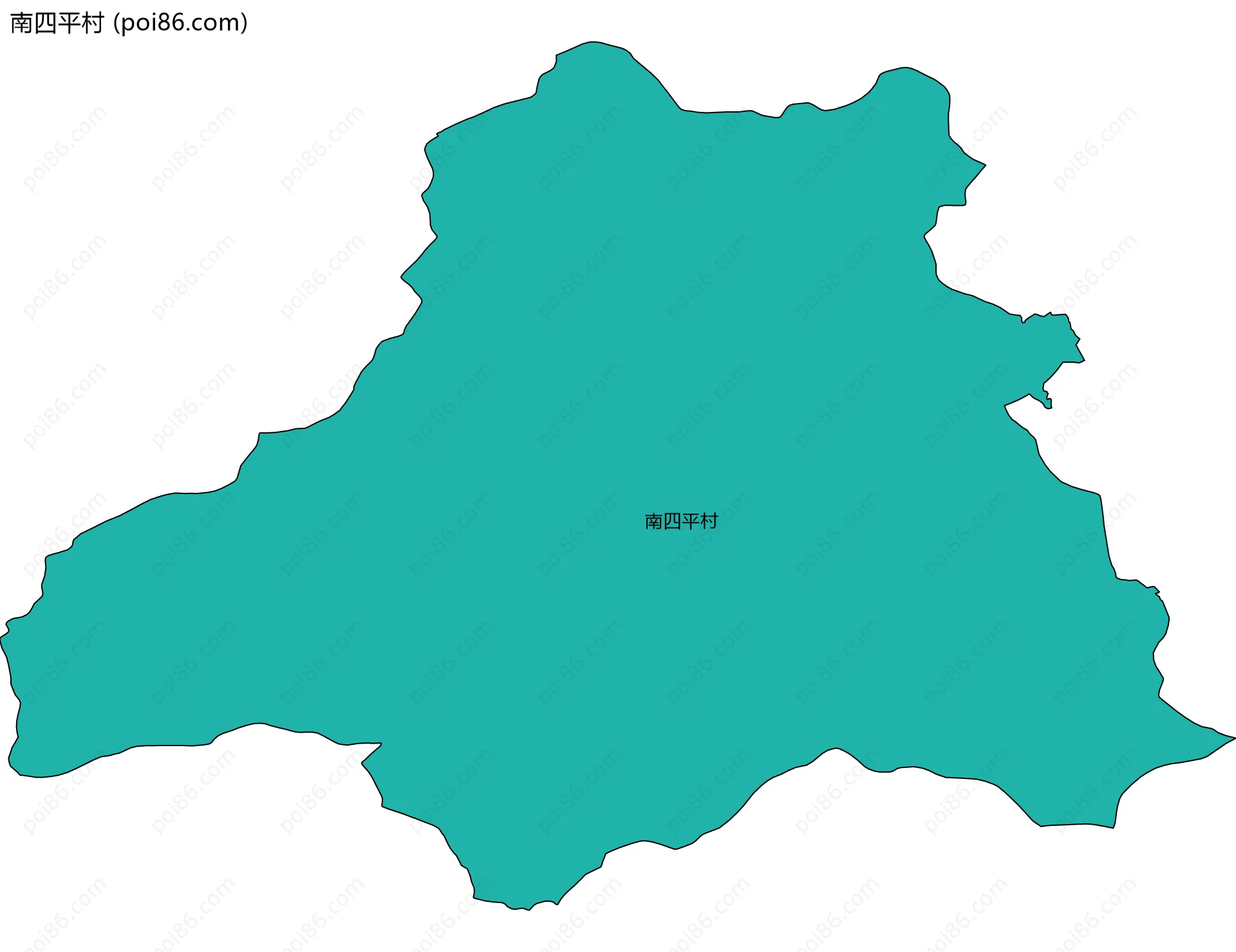 南四平村边界地图