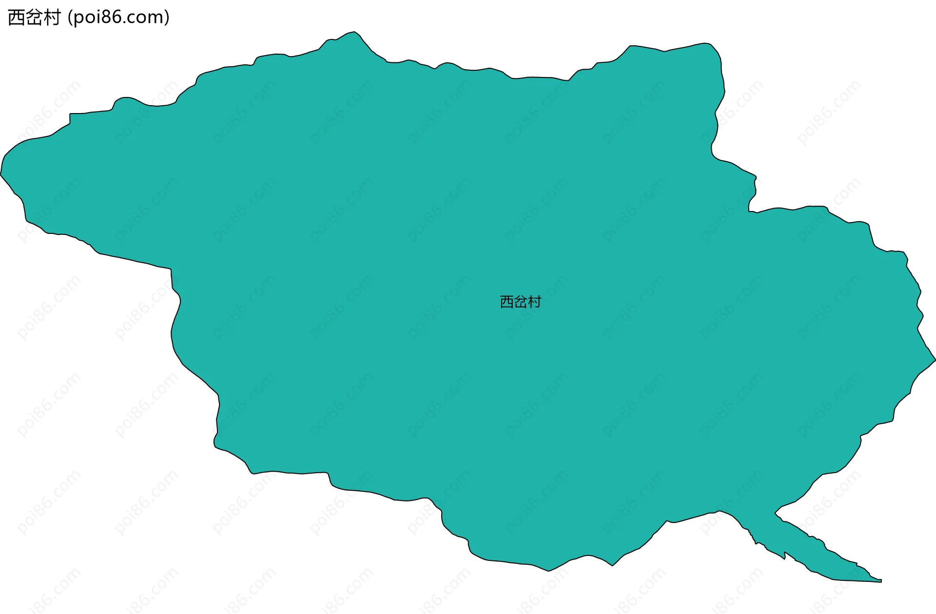西岔村边界地图