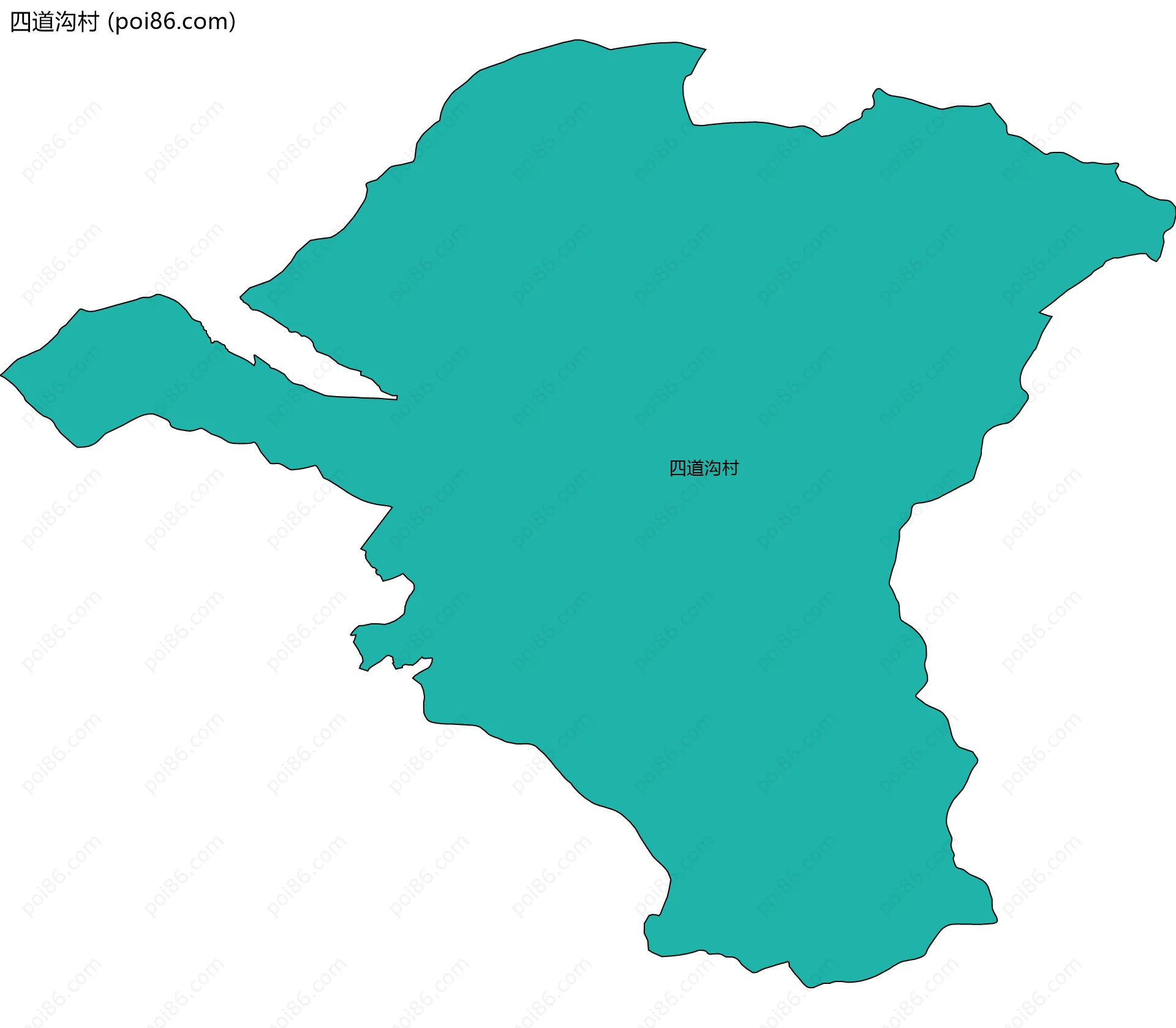 四道沟村边界地图