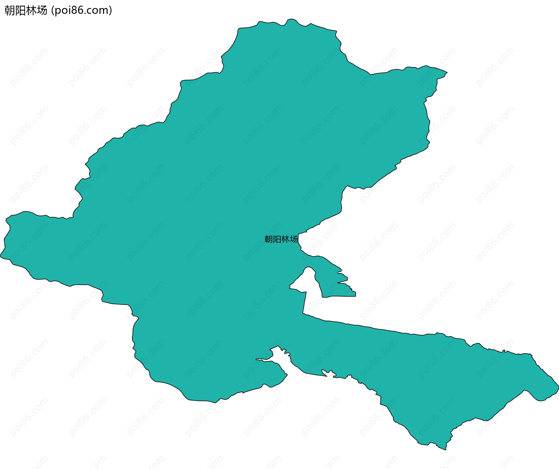 朝阳林场边界地图