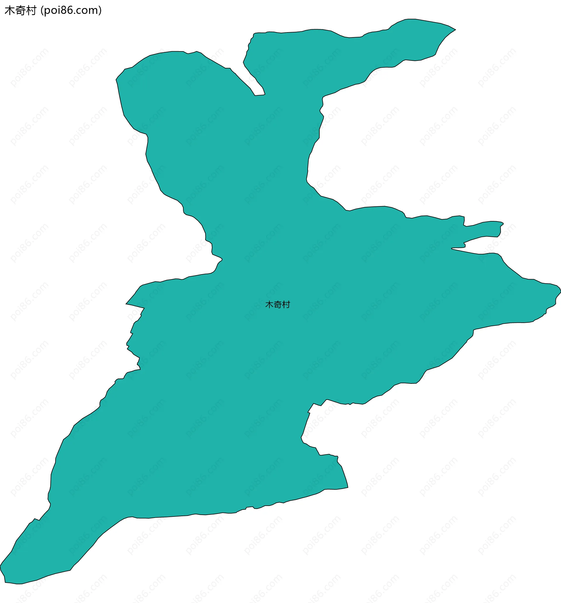 木奇村边界地图