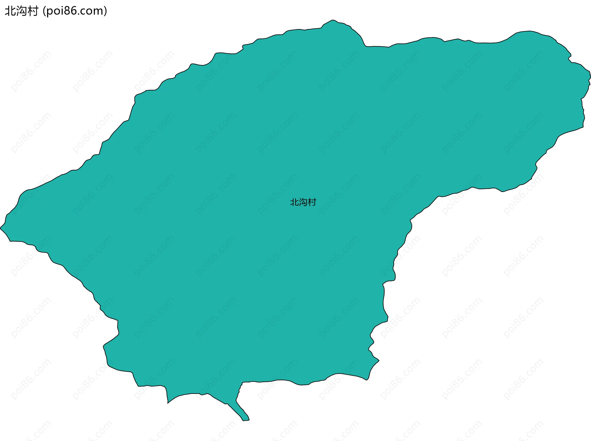 北沟村边界地图