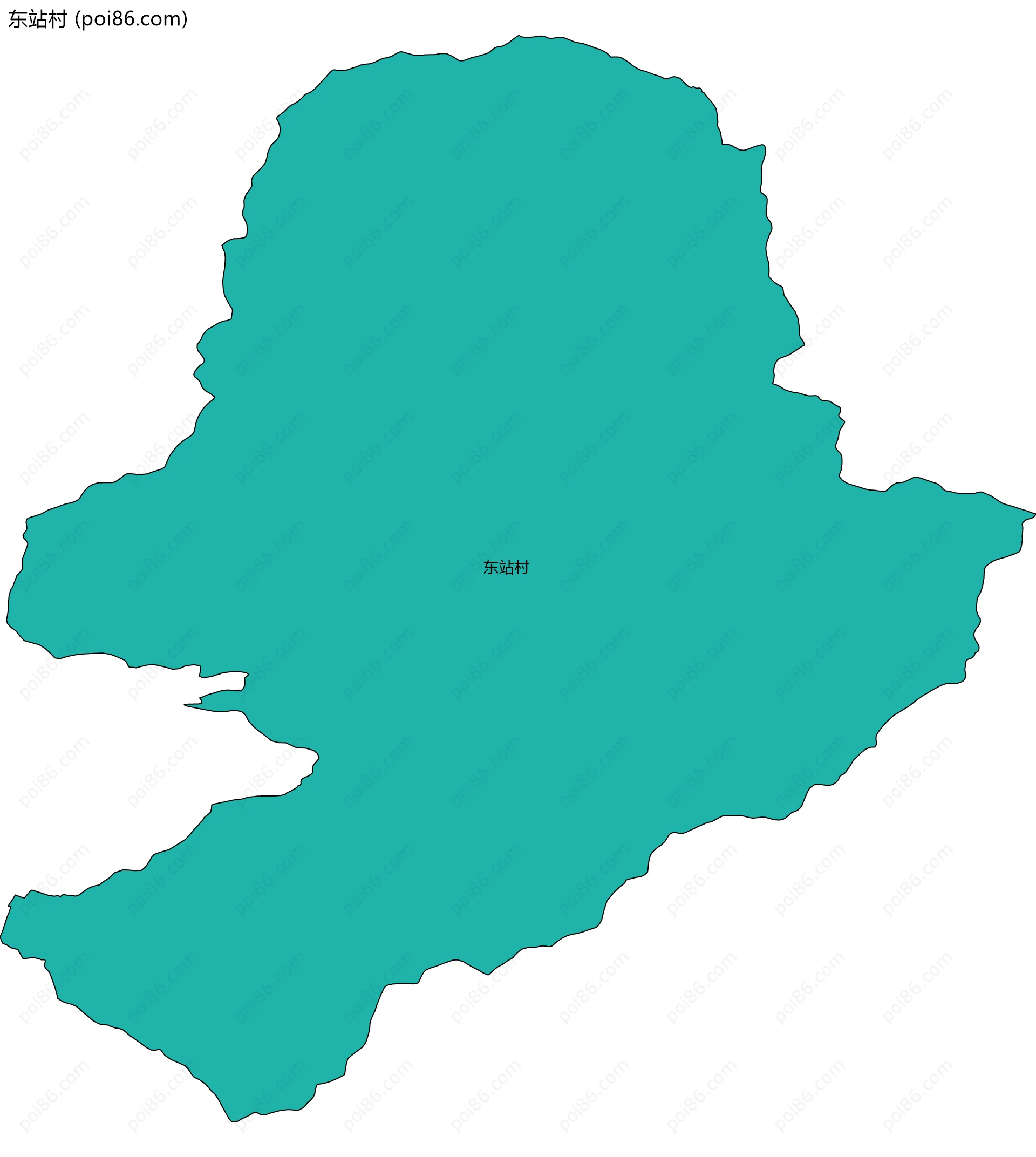 东站村边界地图