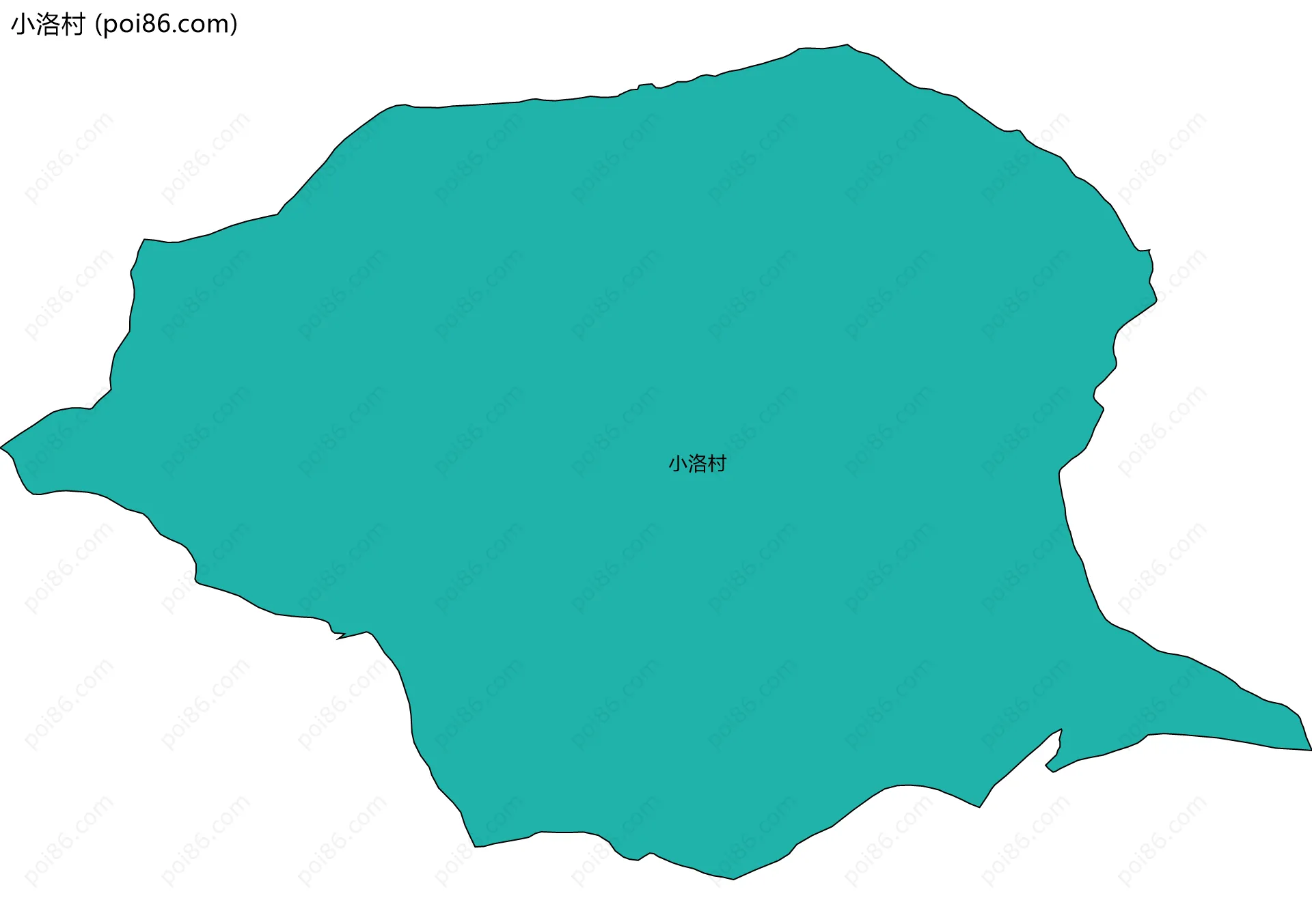 小洛村边界地图