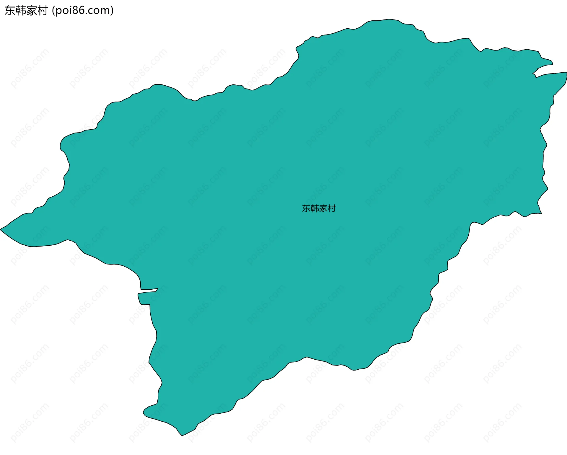 东韩家村边界地图