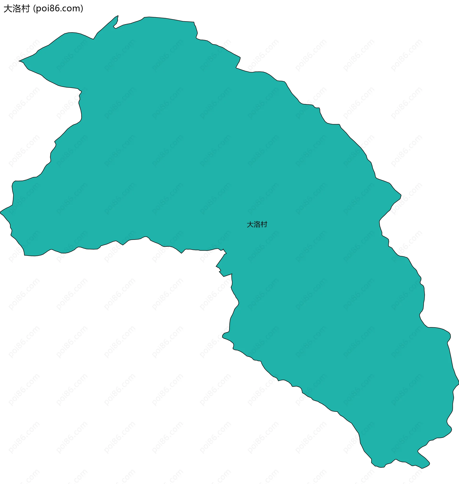 大洛村边界地图