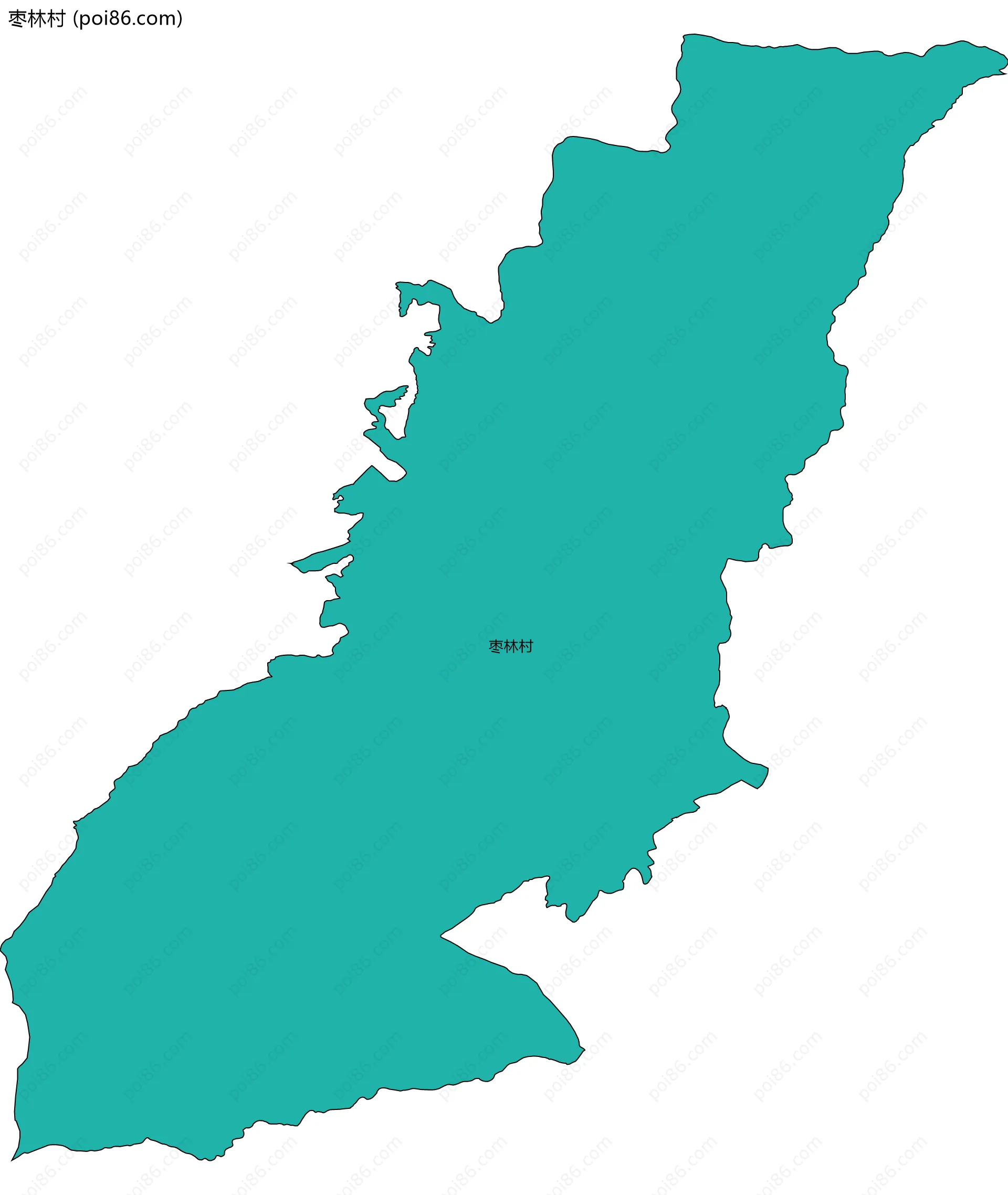 枣林村边界地图