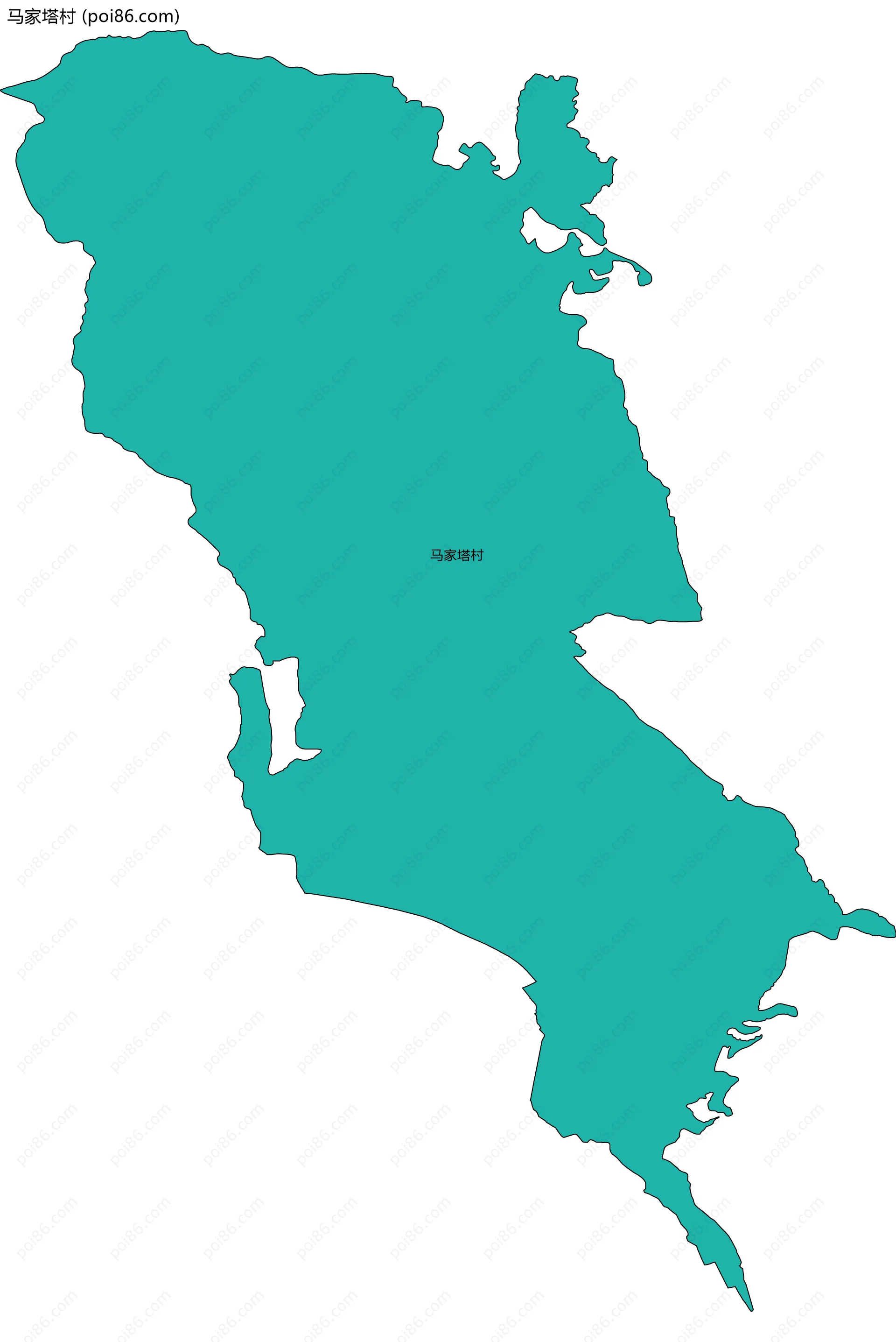 马家塔村边界地图