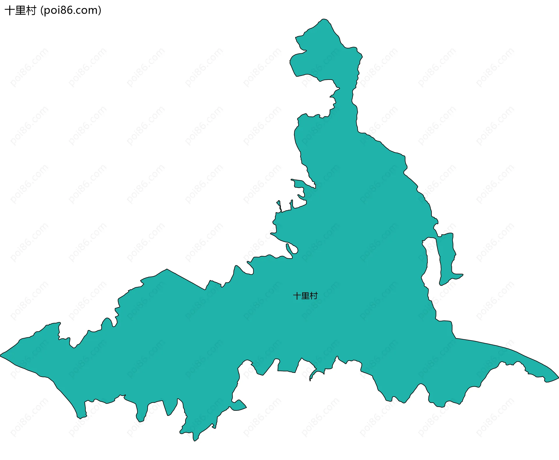 十里村边界地图