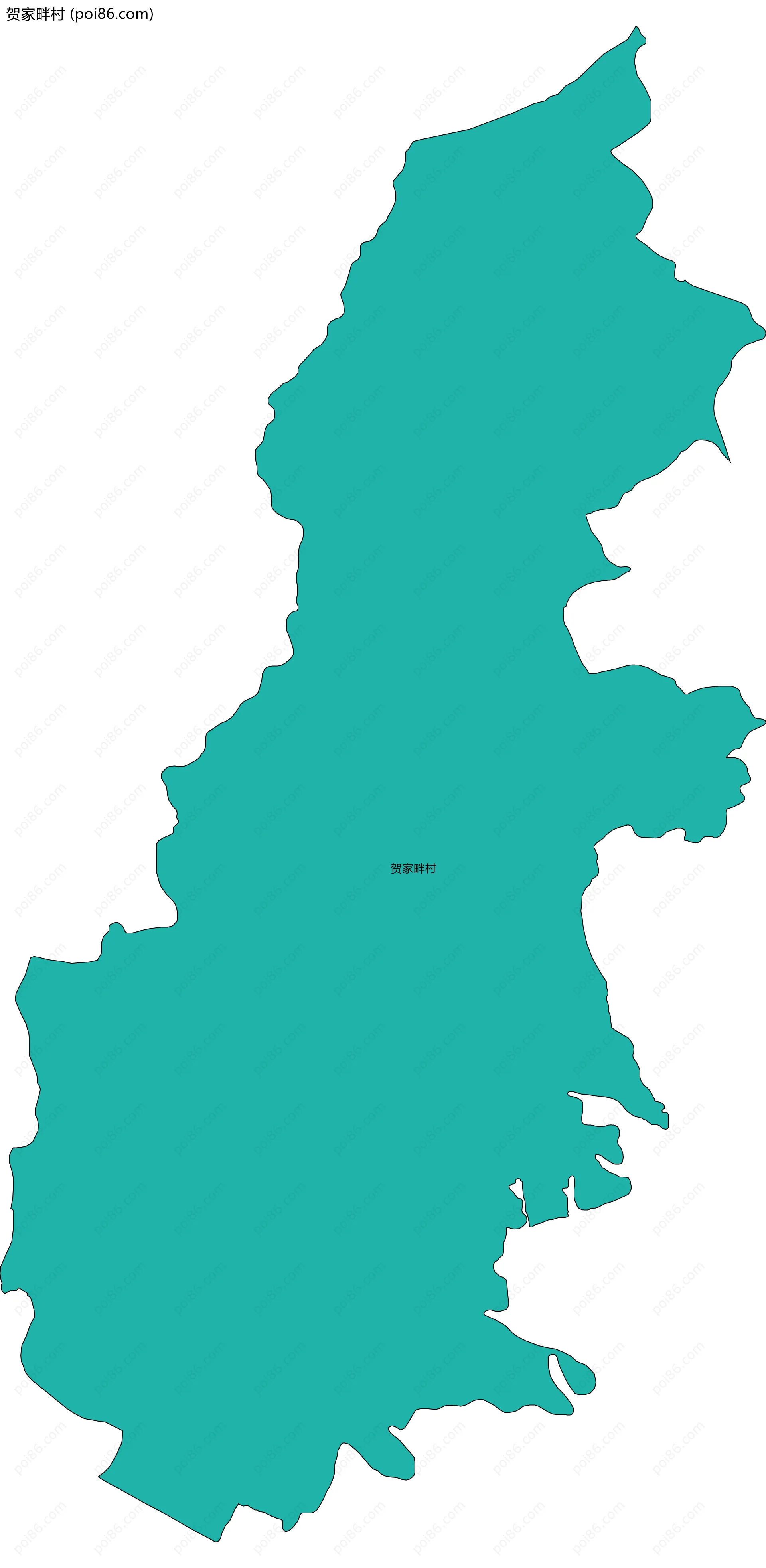 贺家畔村边界地图