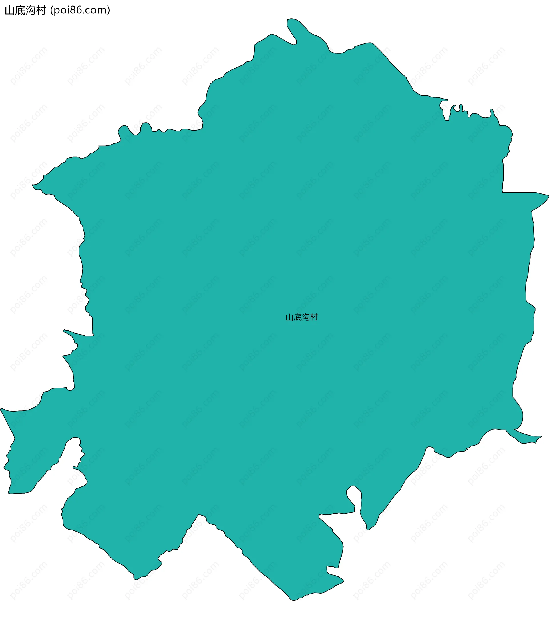 山底沟村边界地图