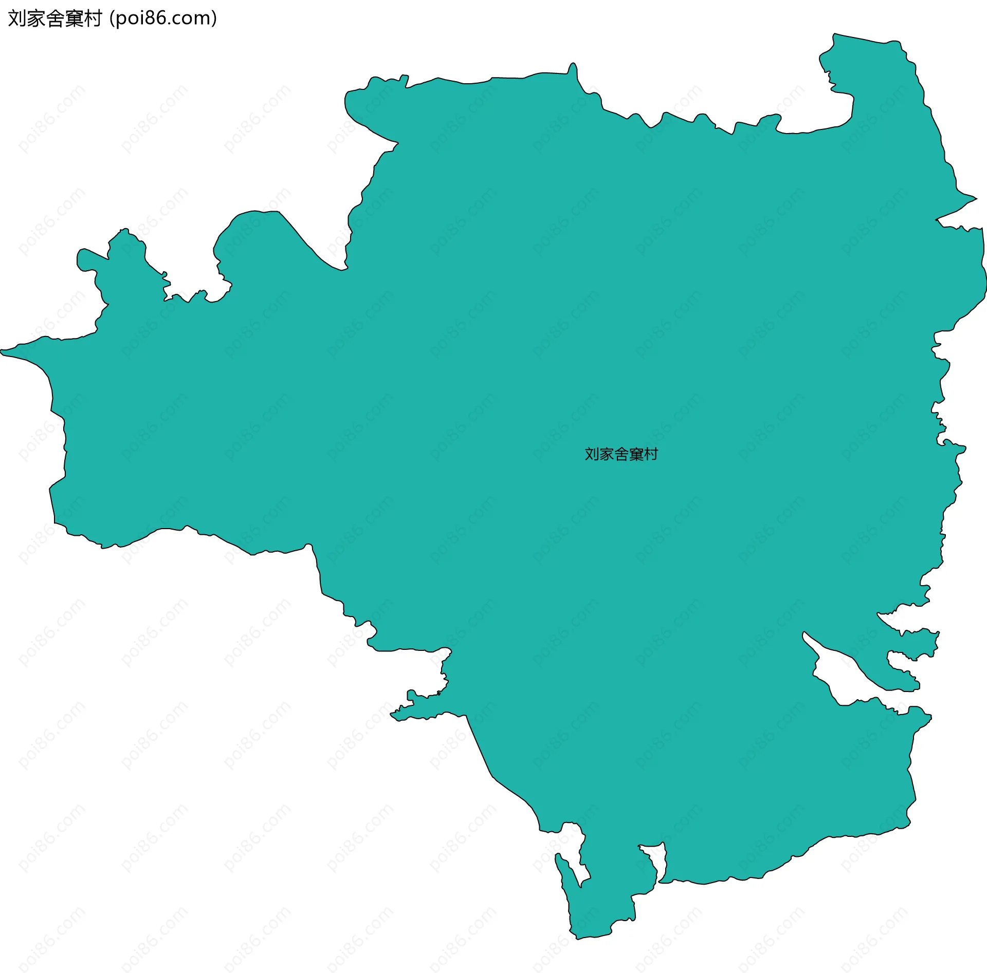 刘家舍窠村边界地图