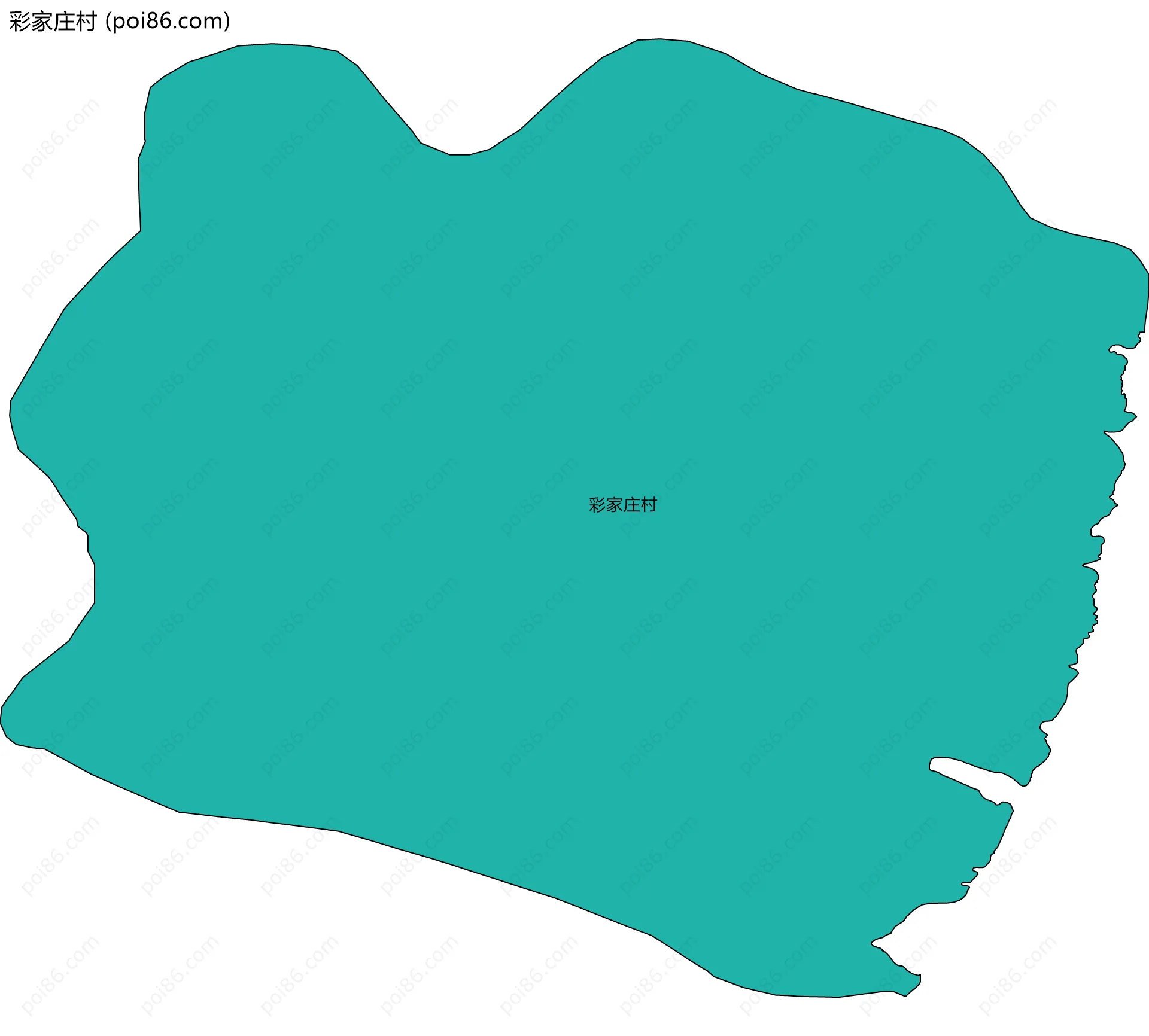 彩家庄村边界地图