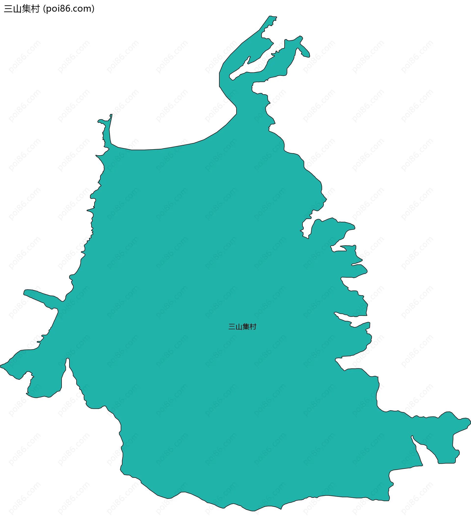 三山集村边界地图