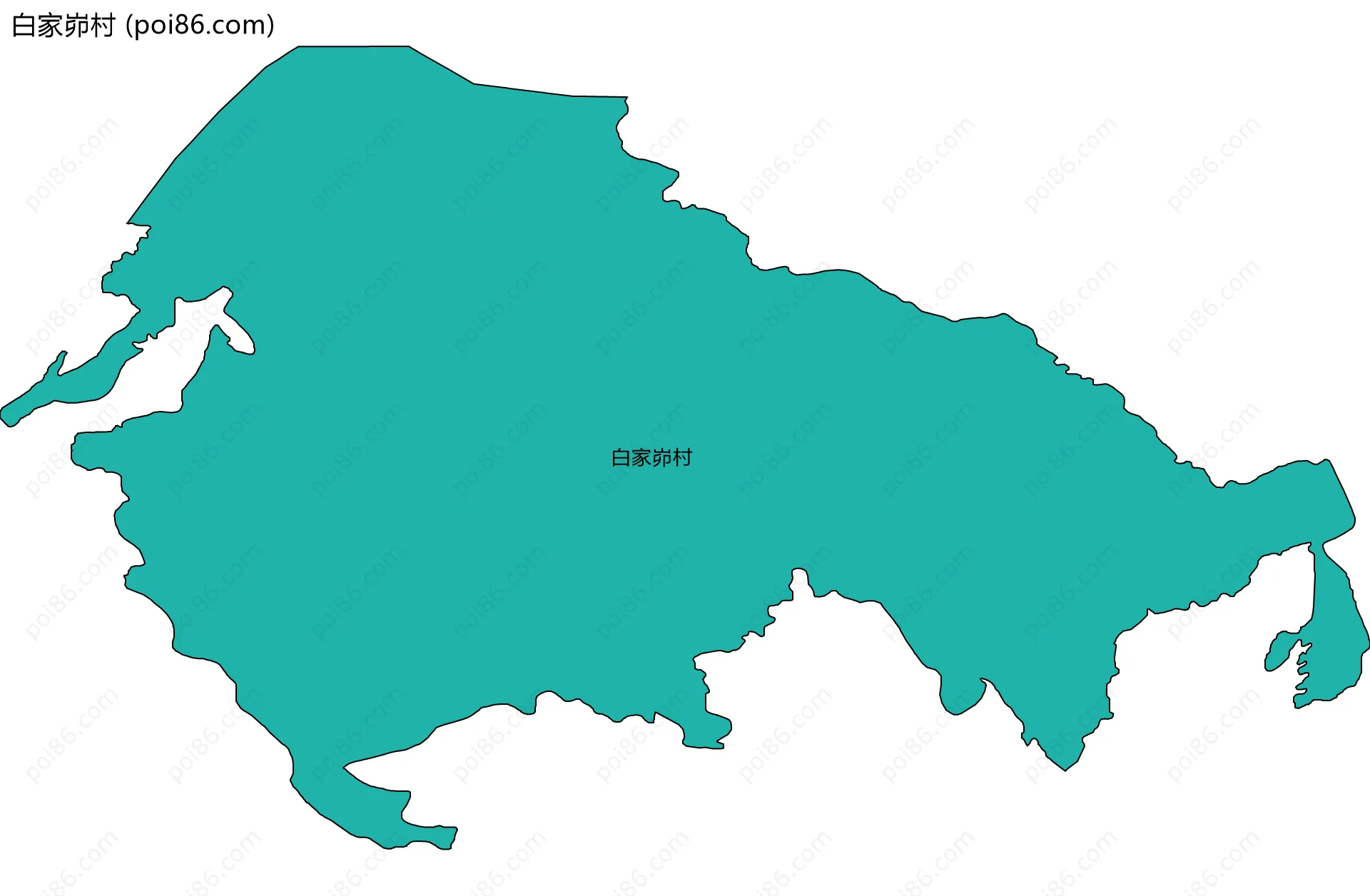 白家峁村边界地图