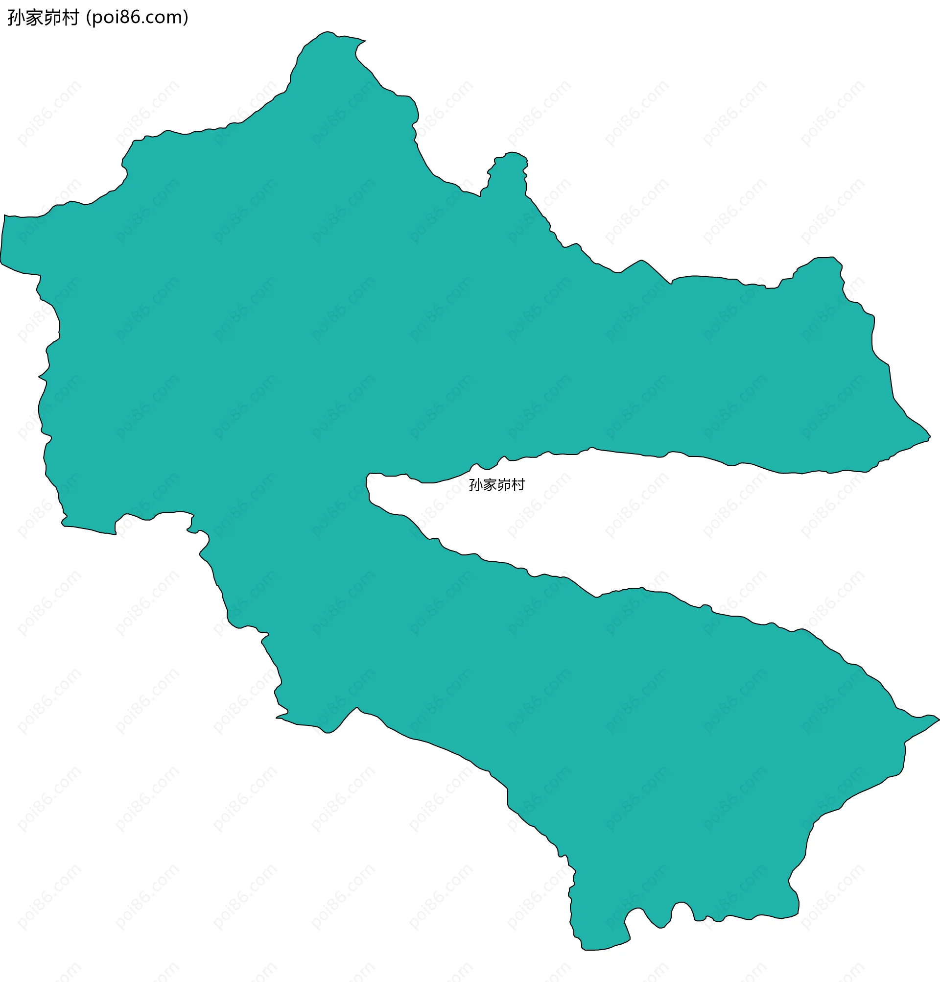 孙家峁村边界地图