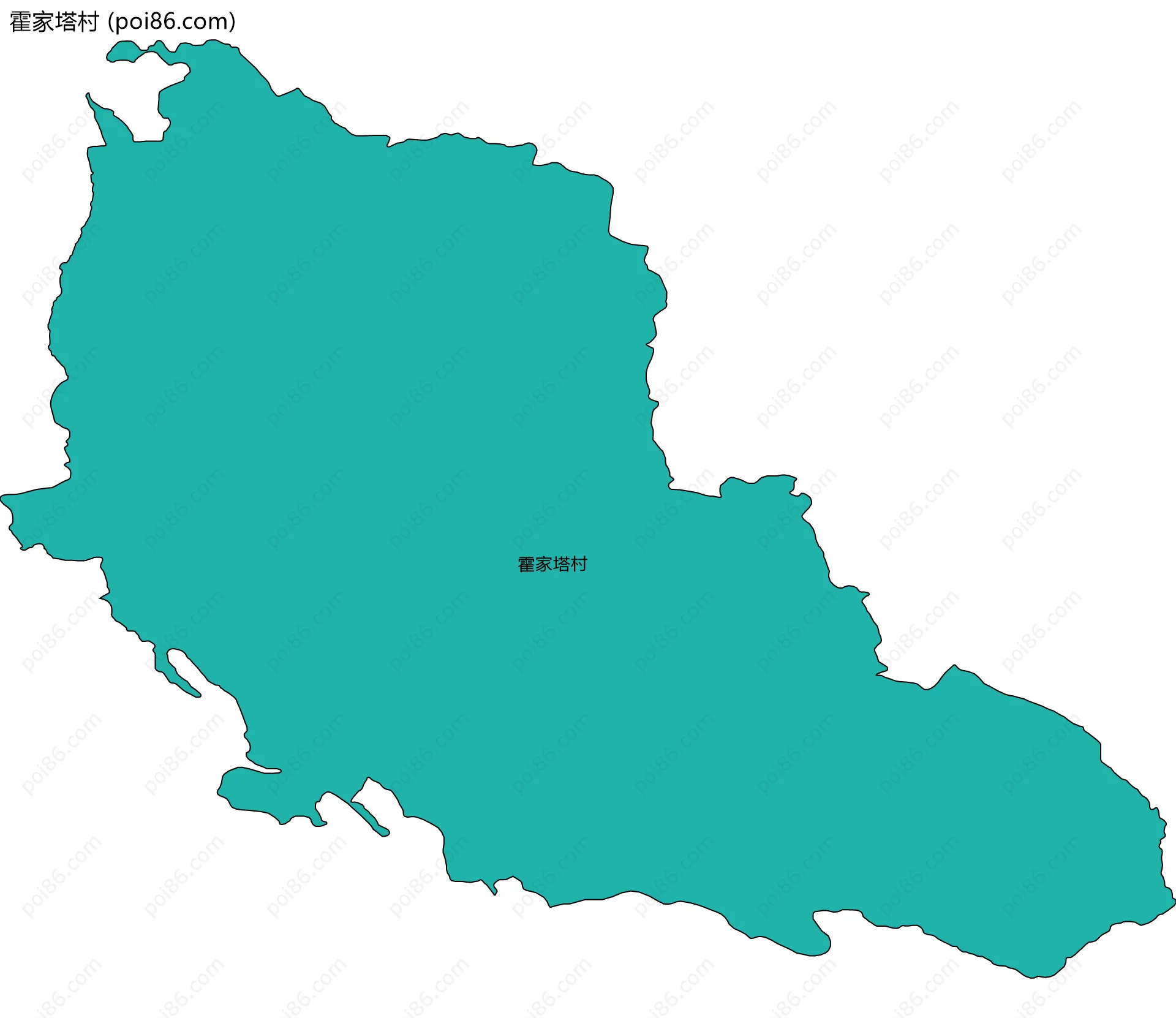 霍家塔村边界地图