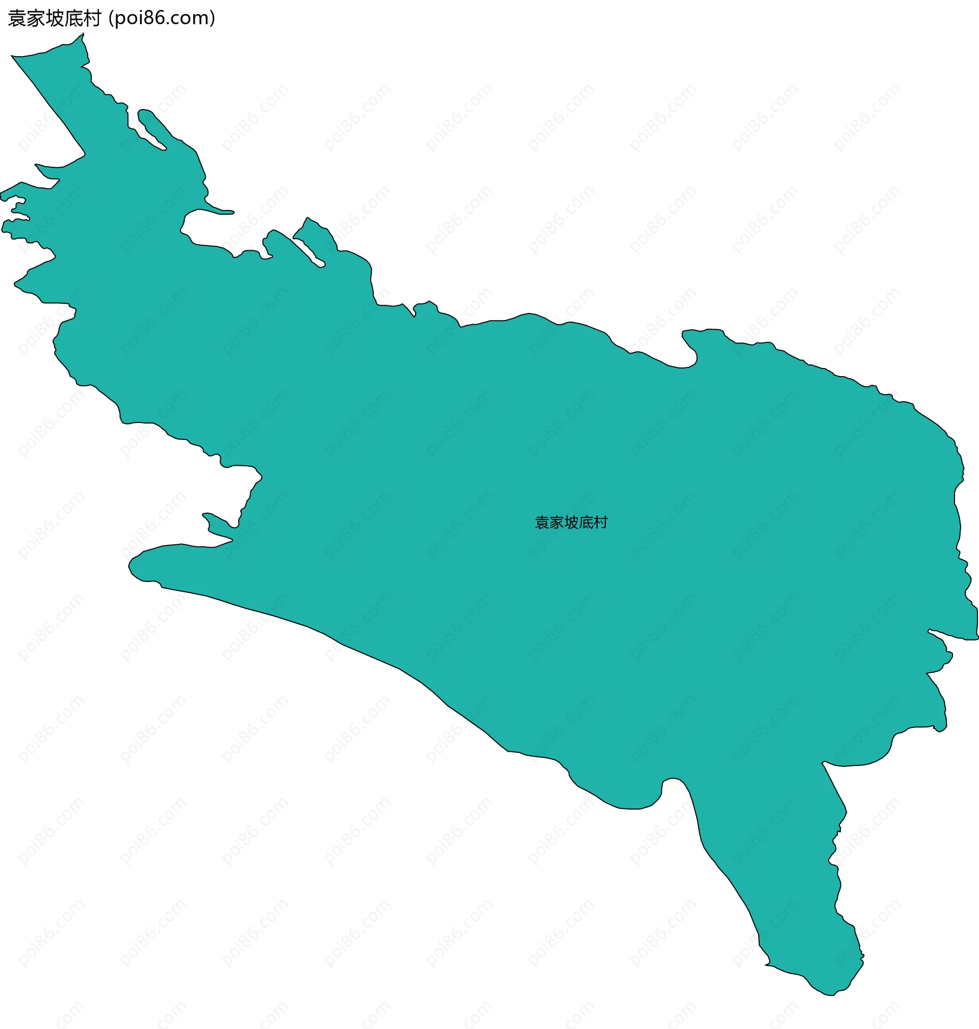 袁家坡底村边界地图