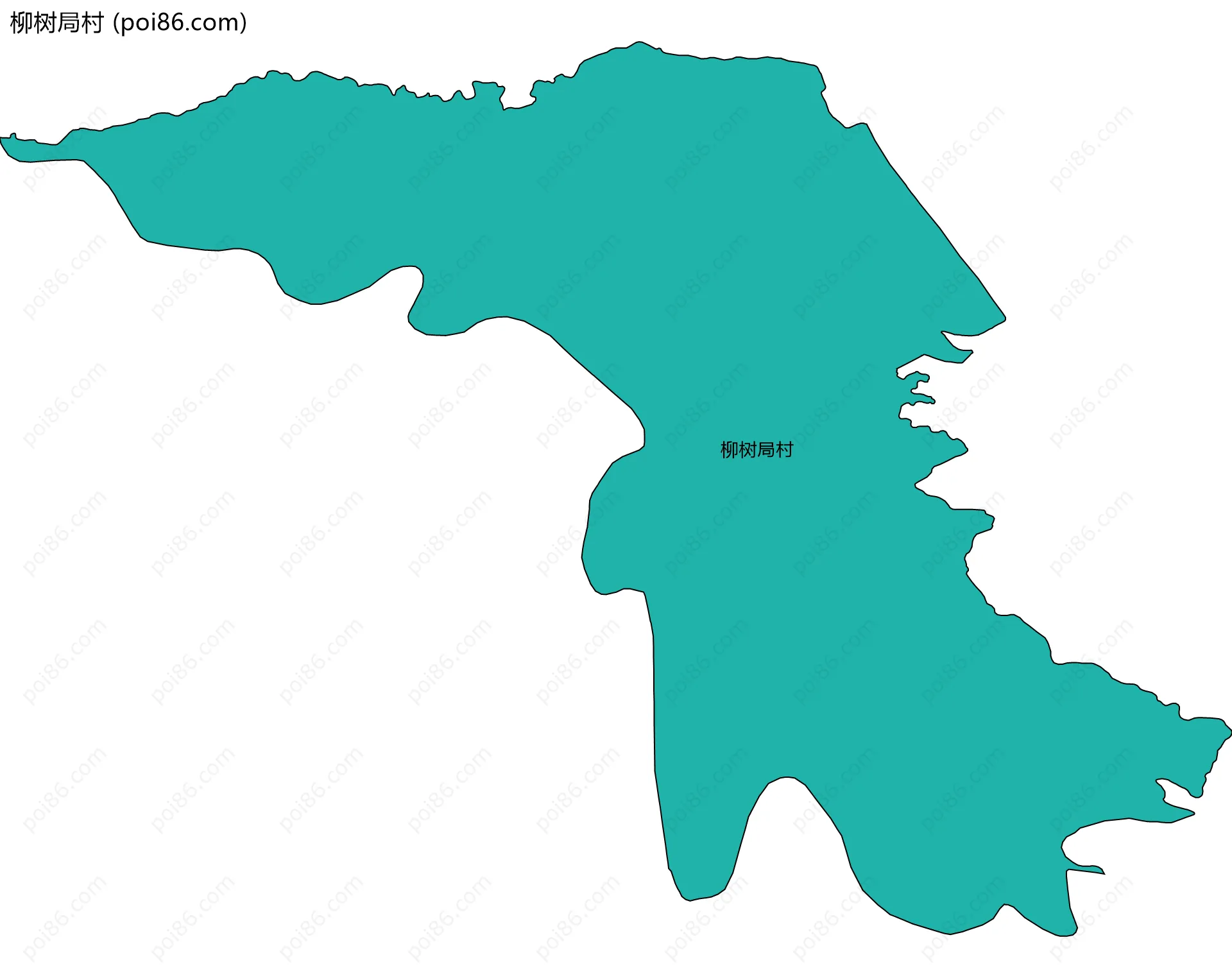 柳树局村边界地图