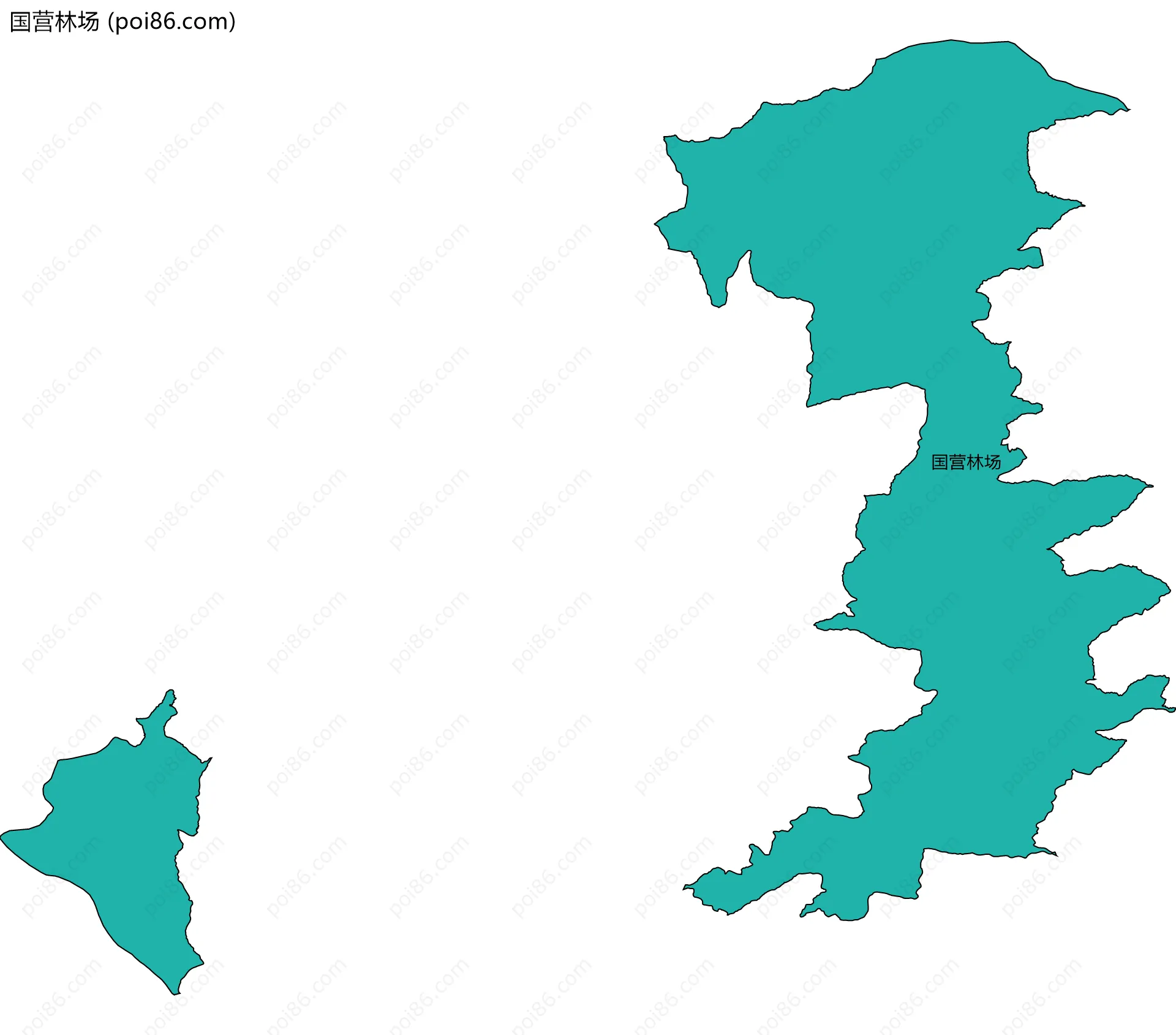 国营林场边界地图
