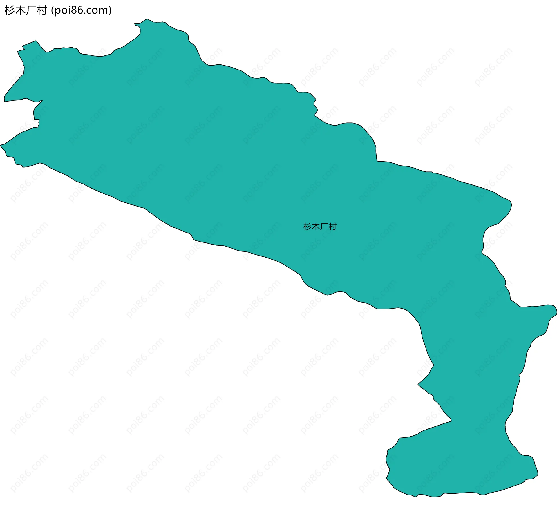 杉木厂村边界地图