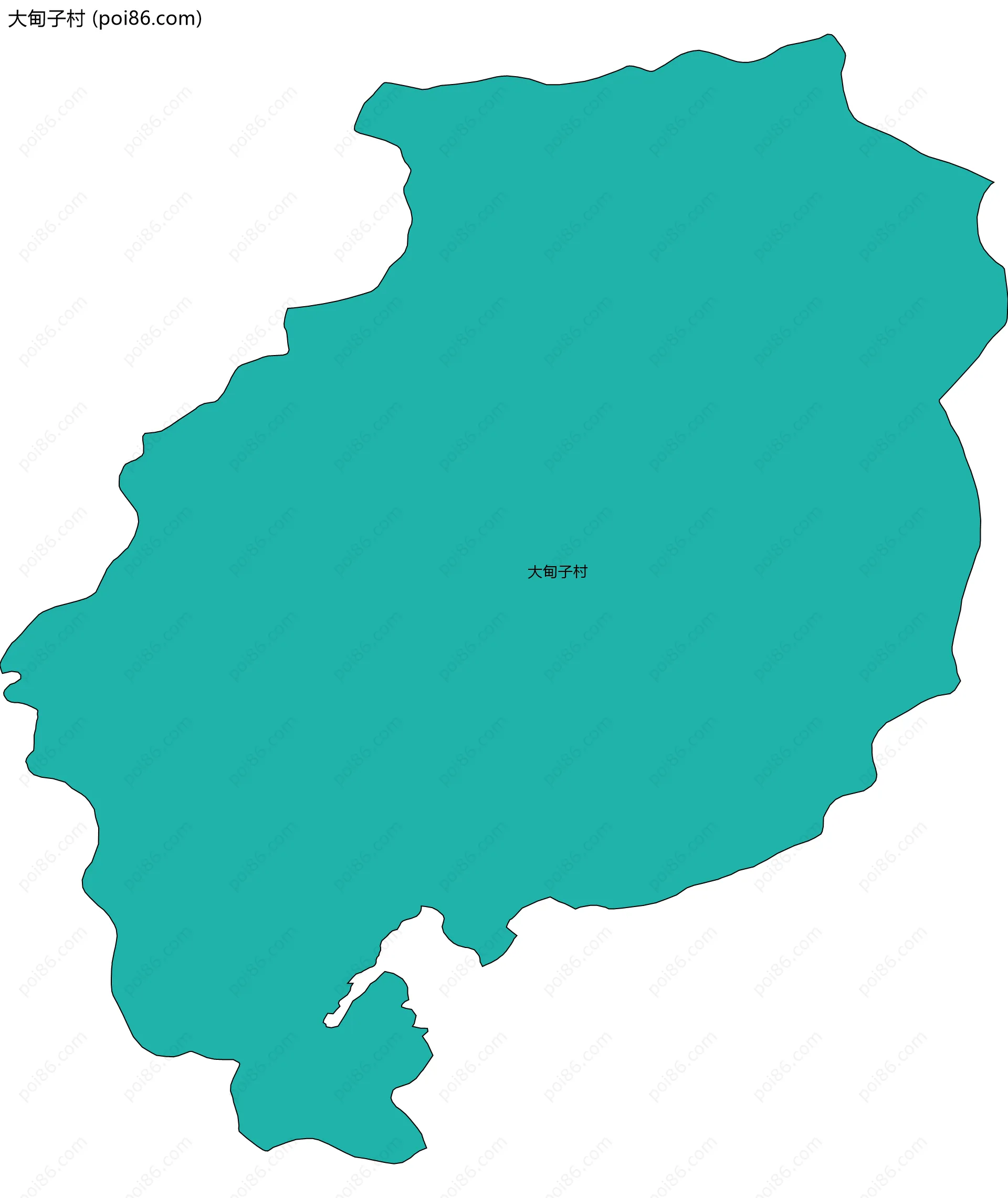 大甸子村边界地图