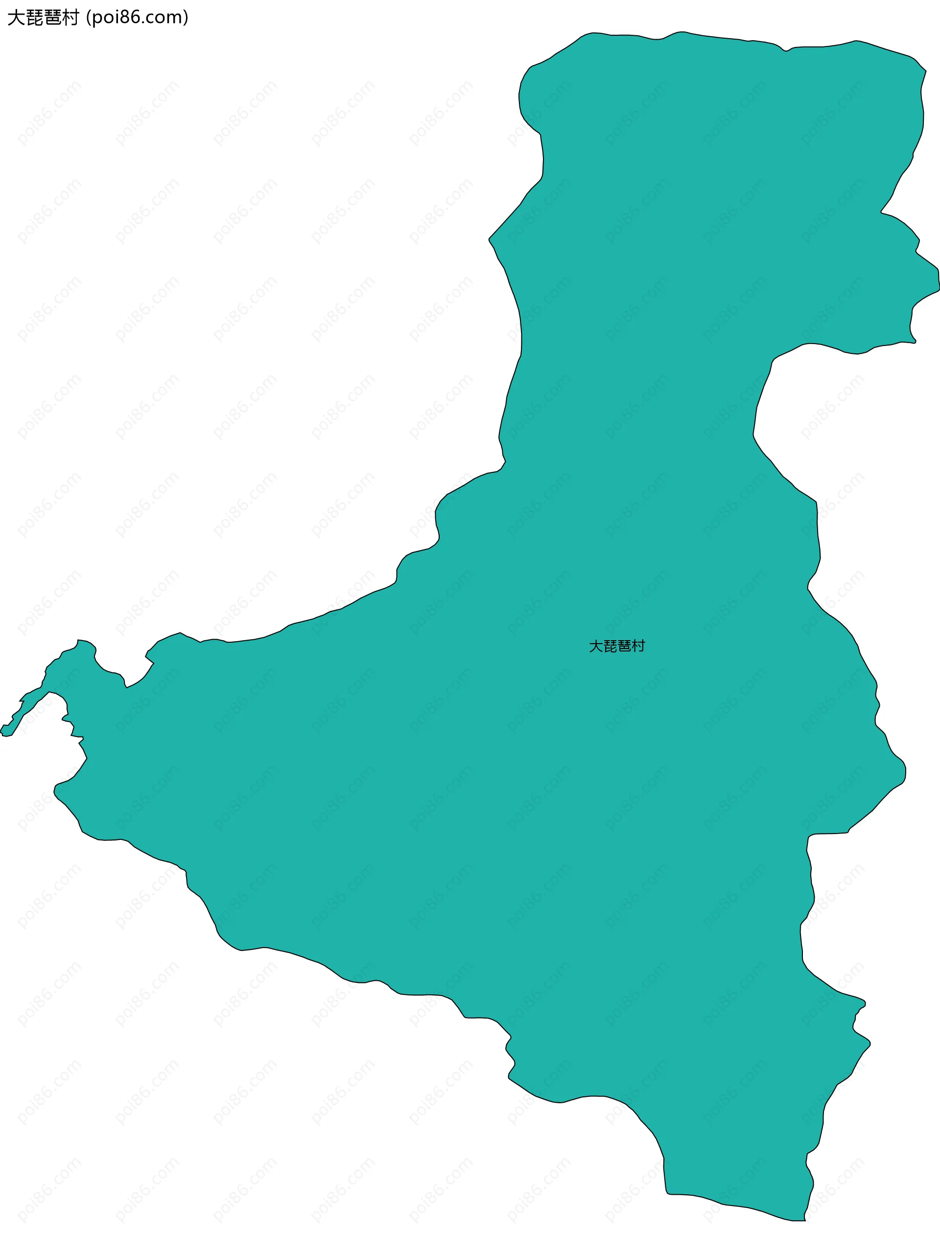 大琵琶村边界地图