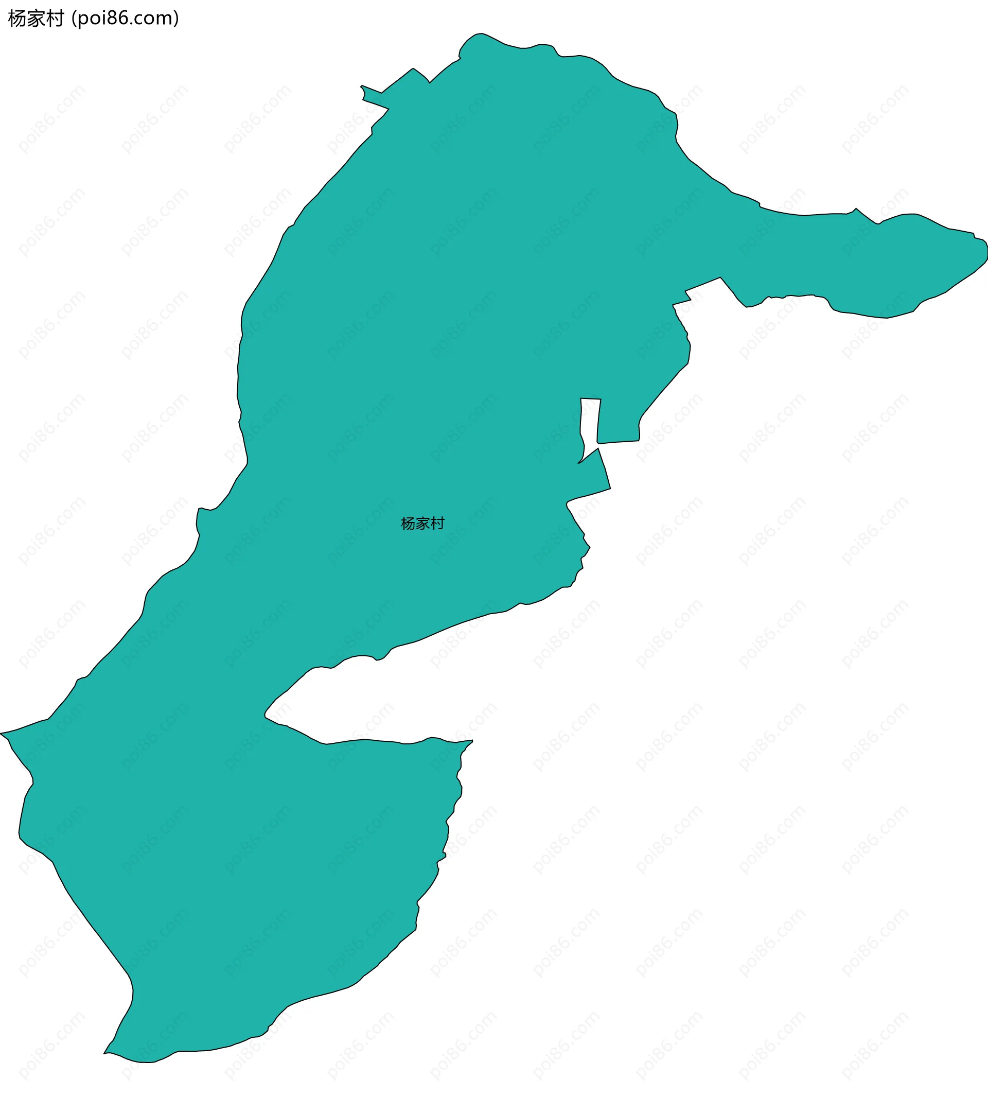 杨家村边界地图