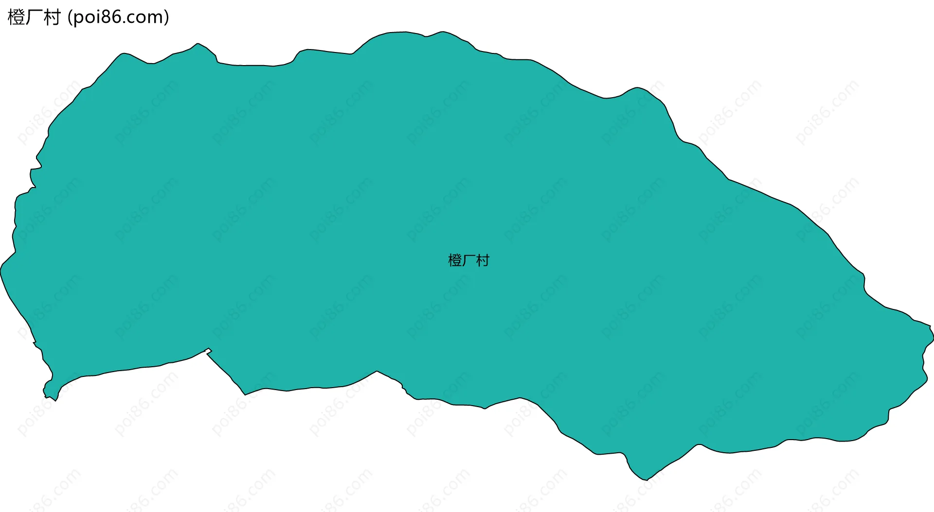 橙厂村边界地图