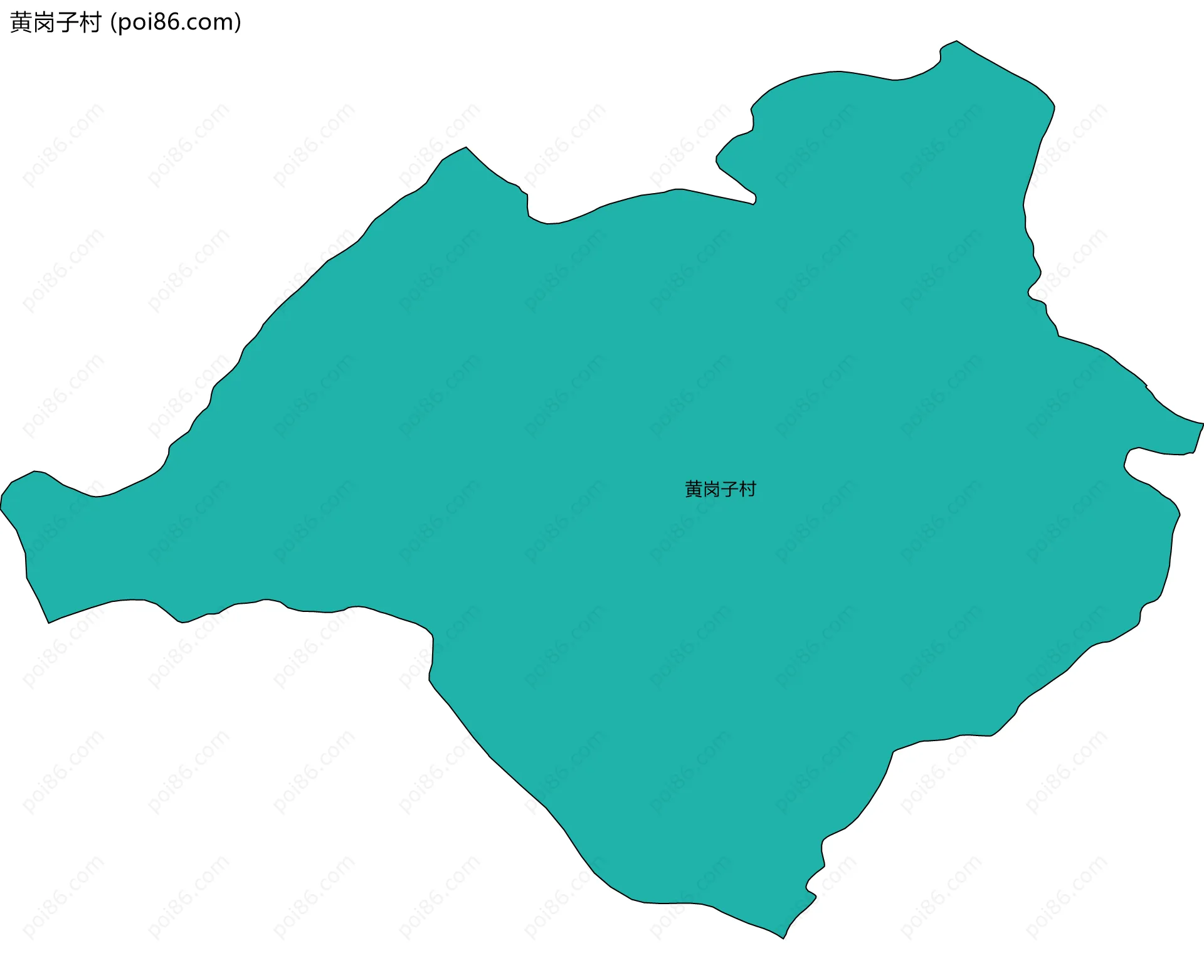 黄岗子村边界地图