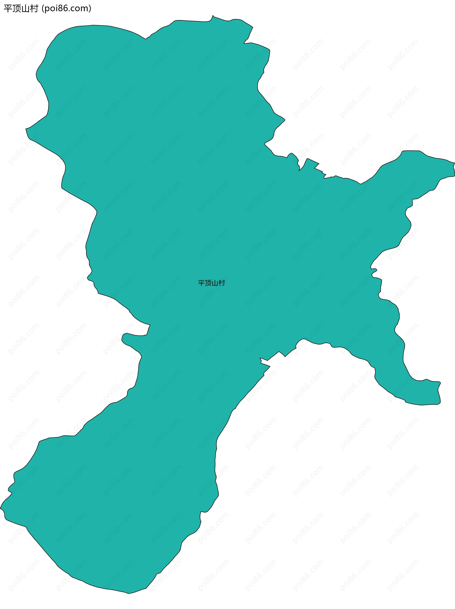 平顶山村边界地图