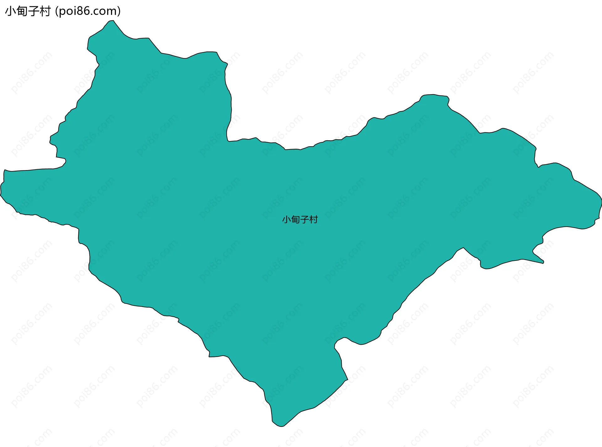 小甸子村边界地图