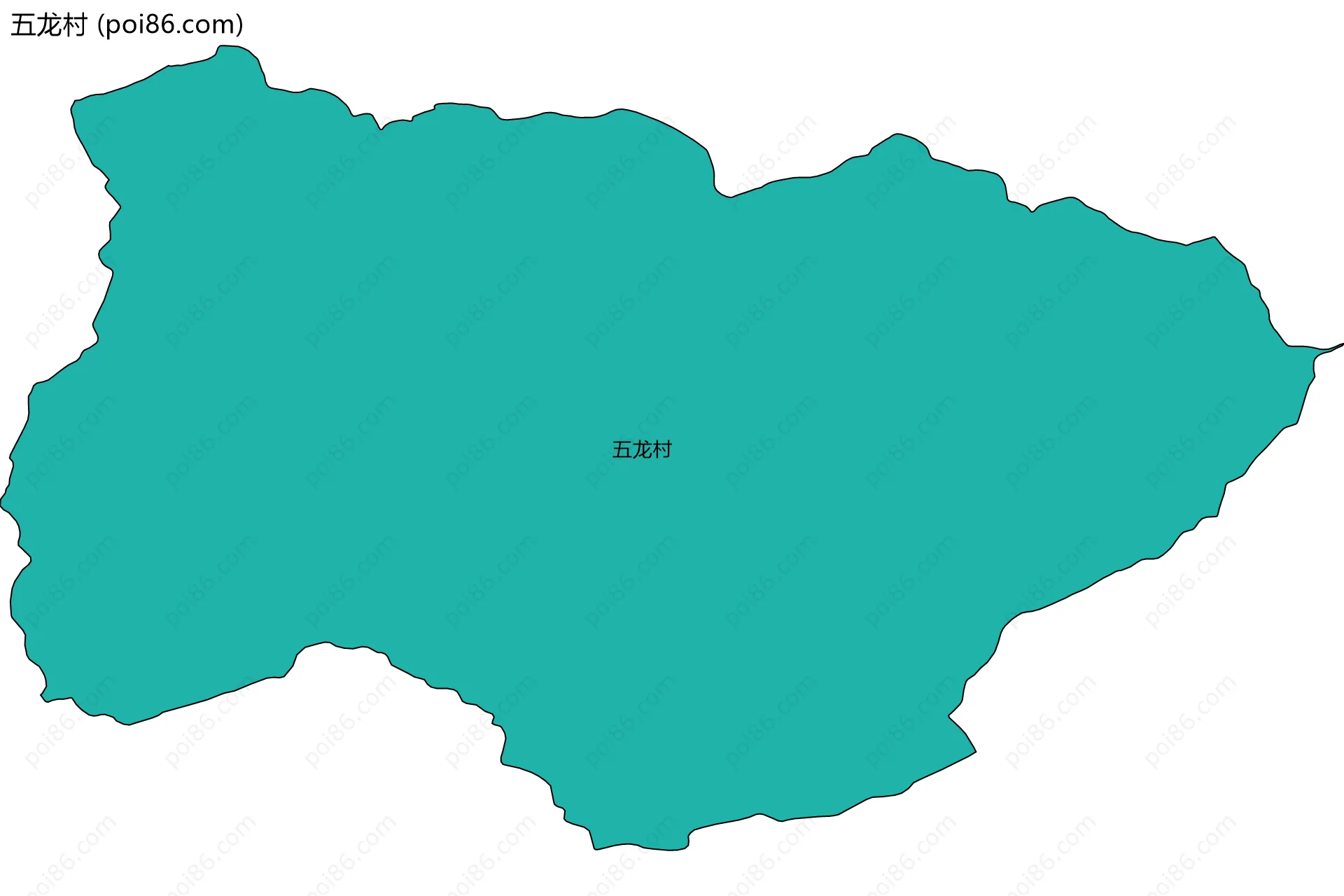 五龙村边界地图