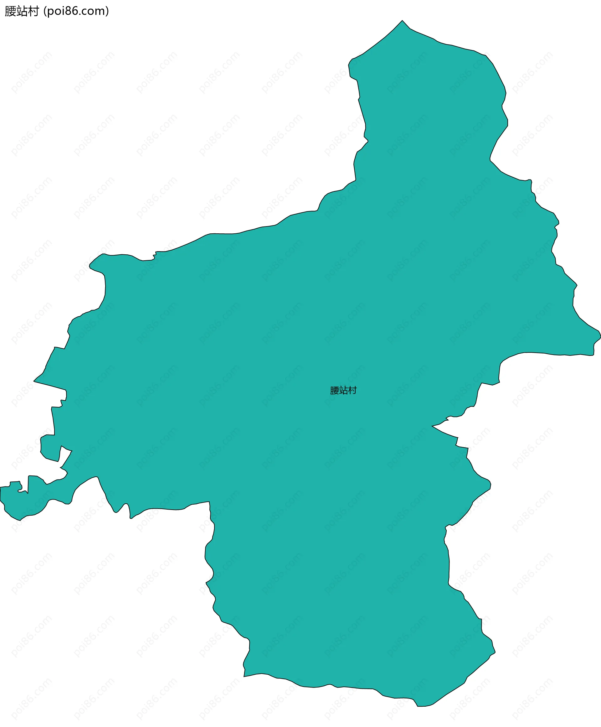 腰站村边界地图