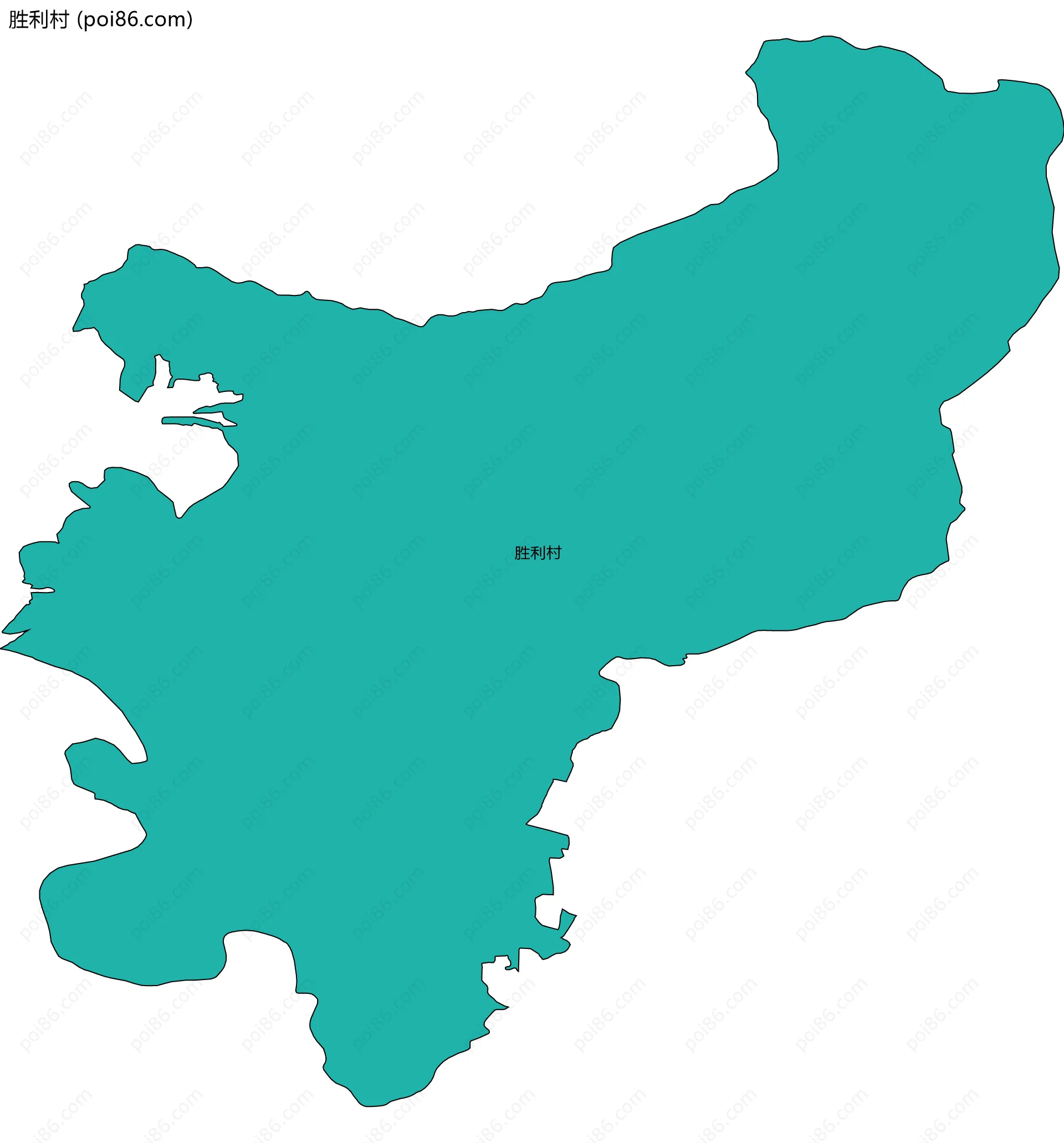 胜利村边界地图