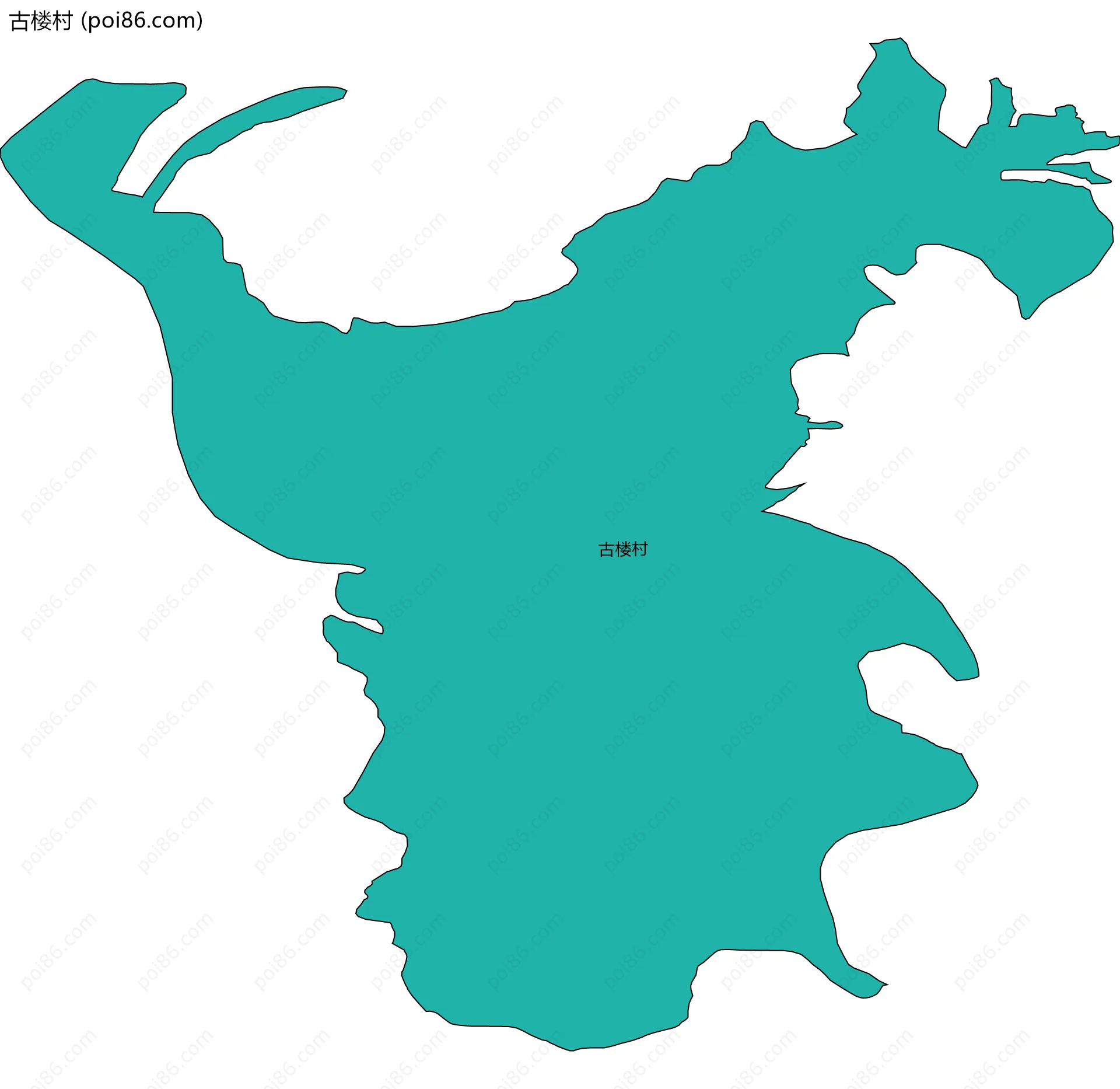 古楼村边界地图