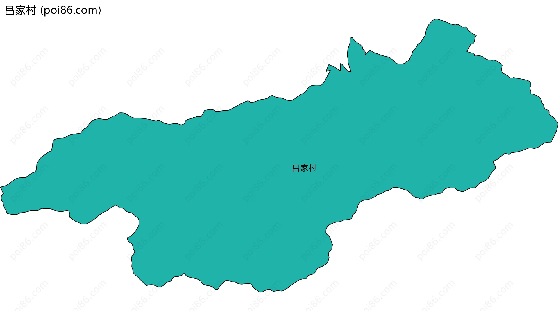 吕家村边界地图