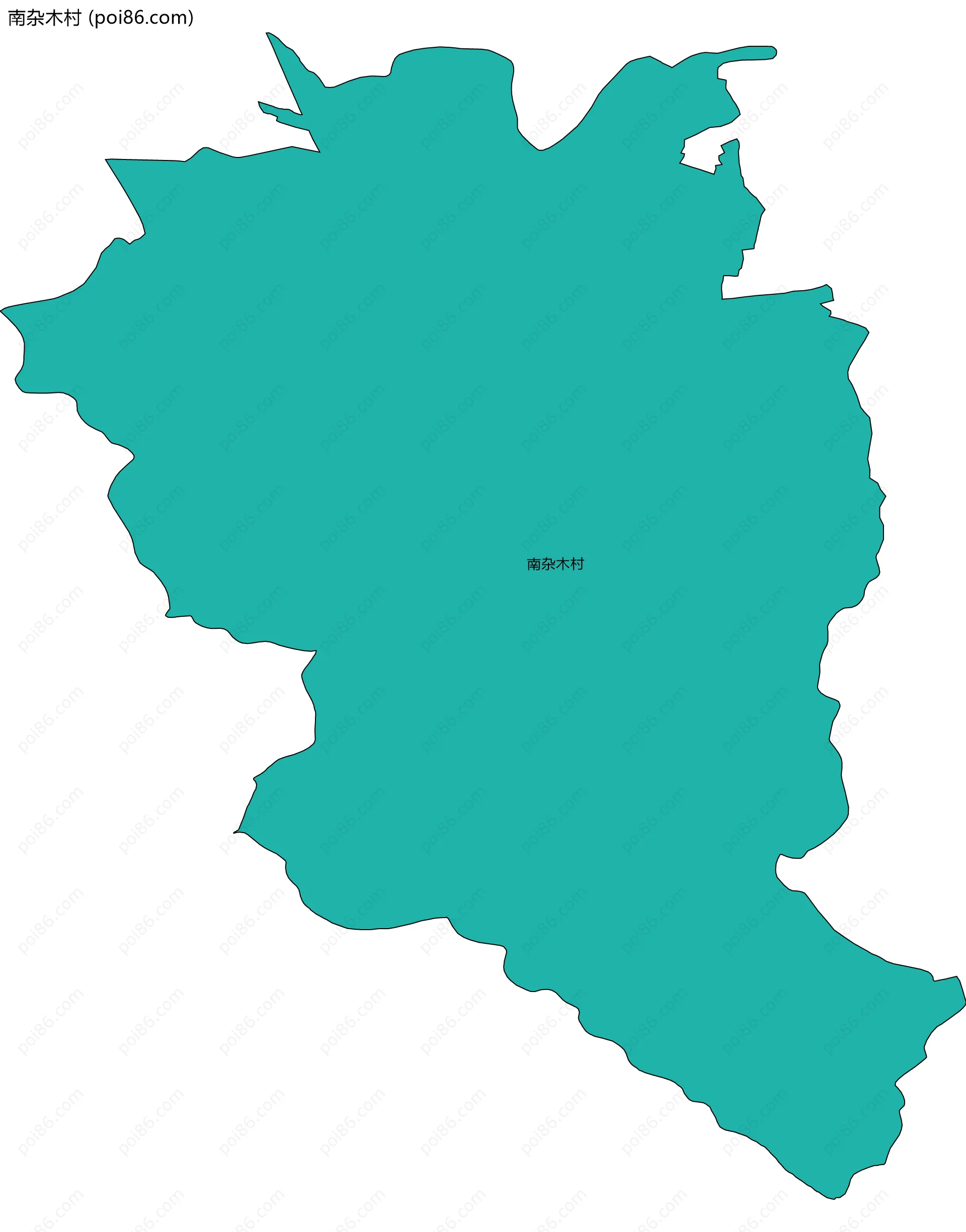 南杂木村边界地图