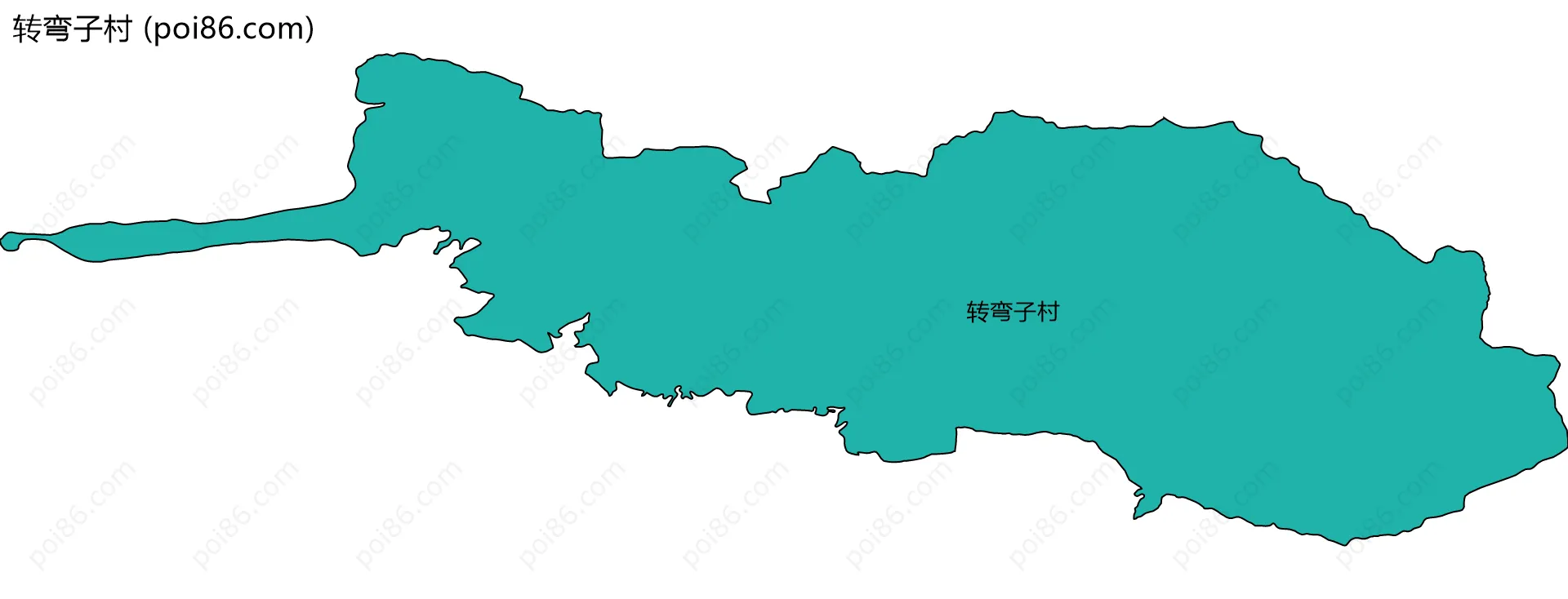 转弯子村边界地图