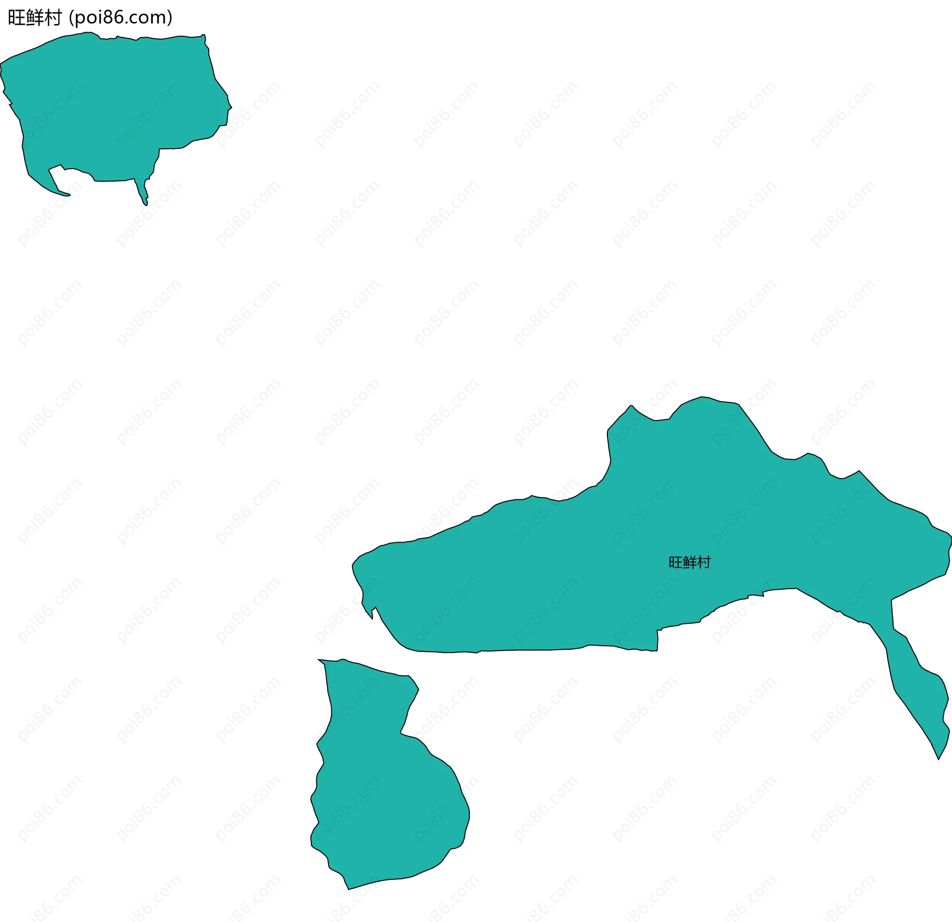 旺鲜村边界地图