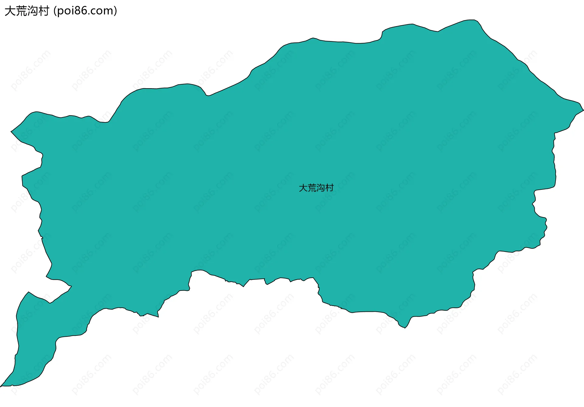 大荒沟村边界地图