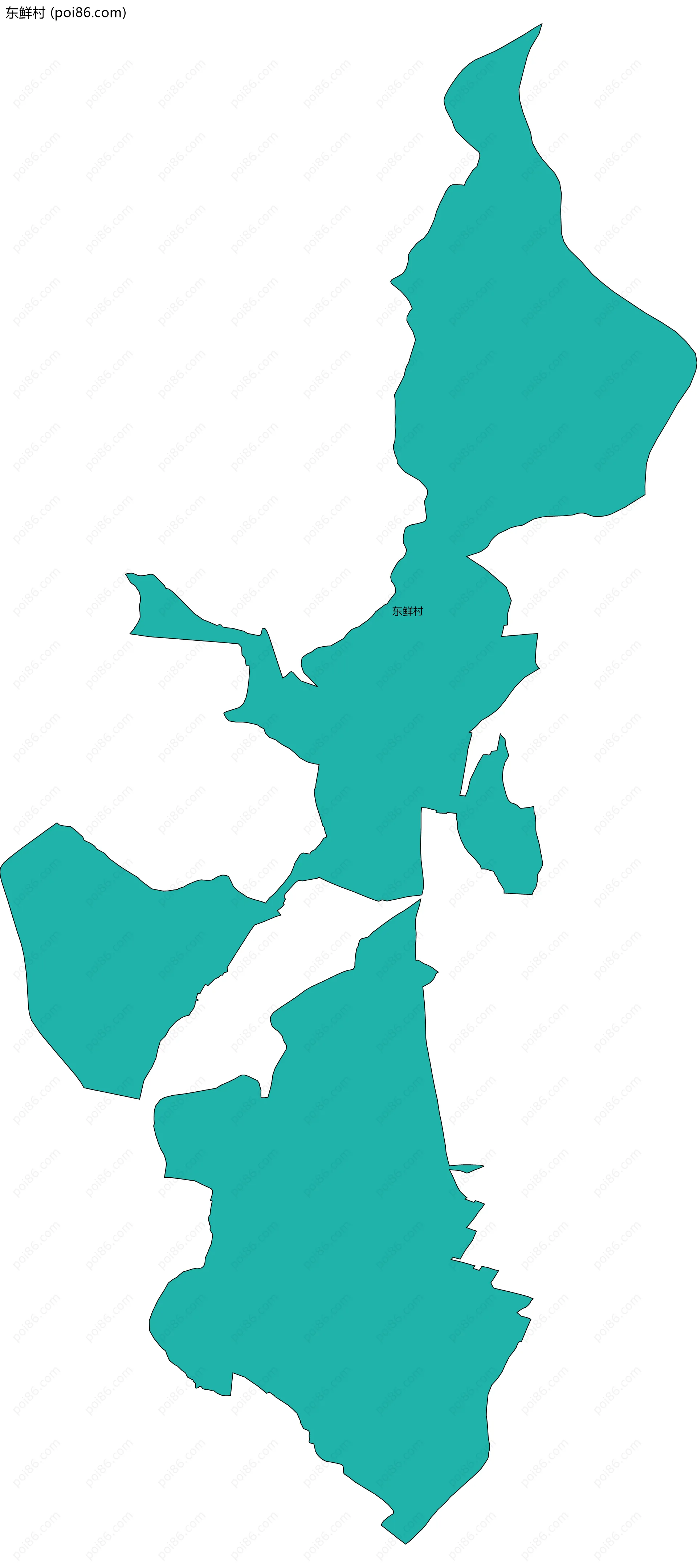 东鲜村边界地图