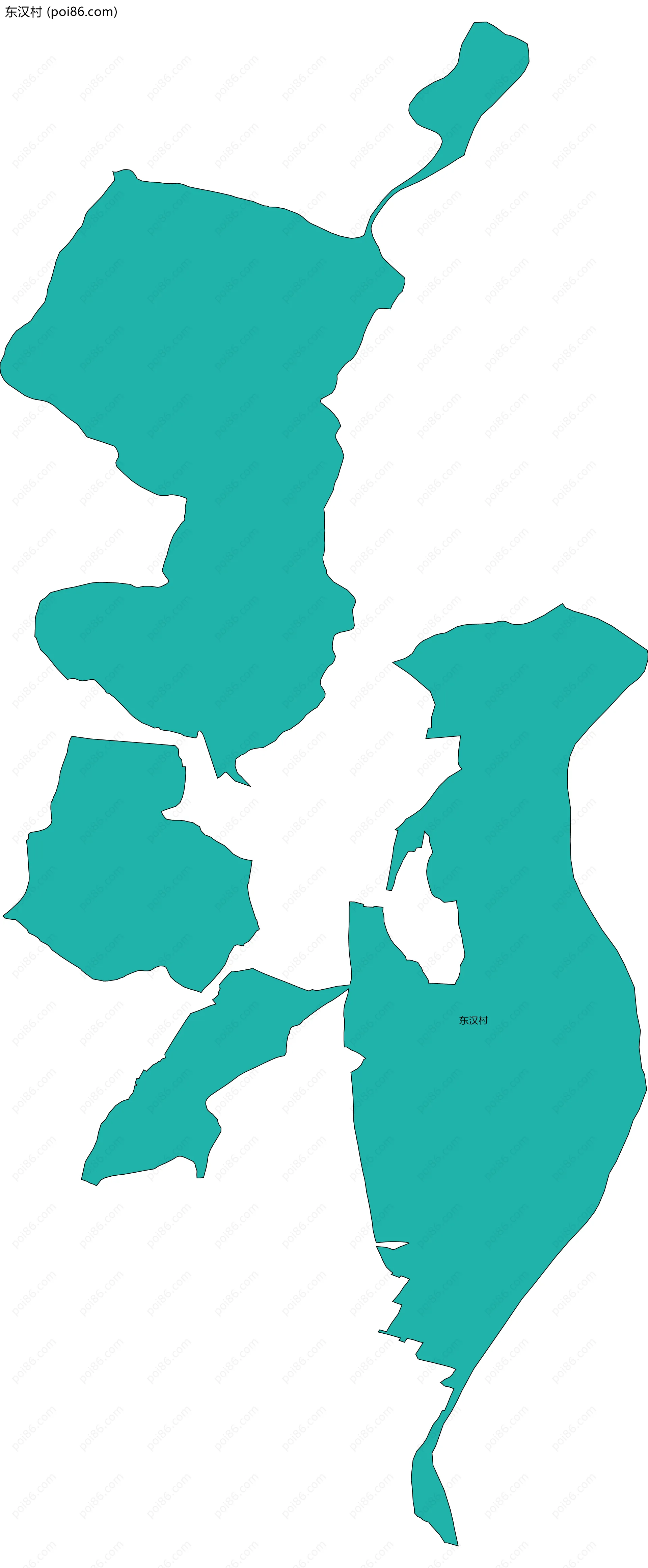 东汉村边界地图