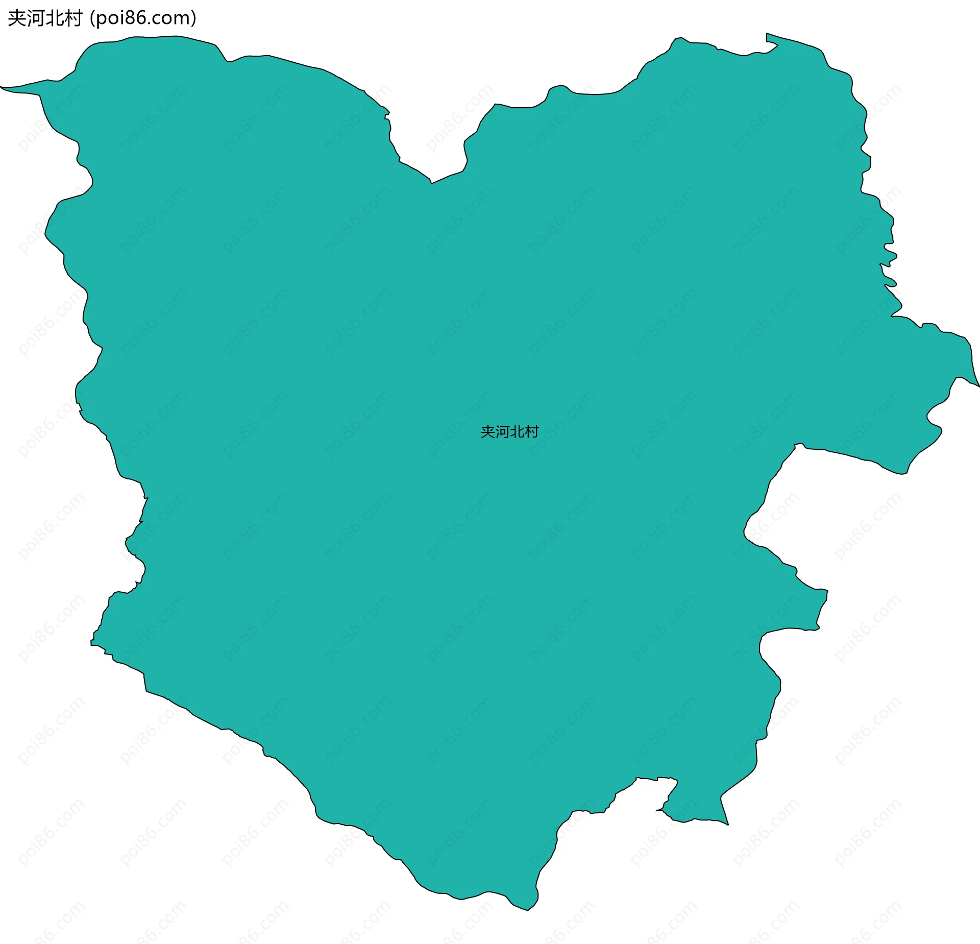 夹河北村边界地图