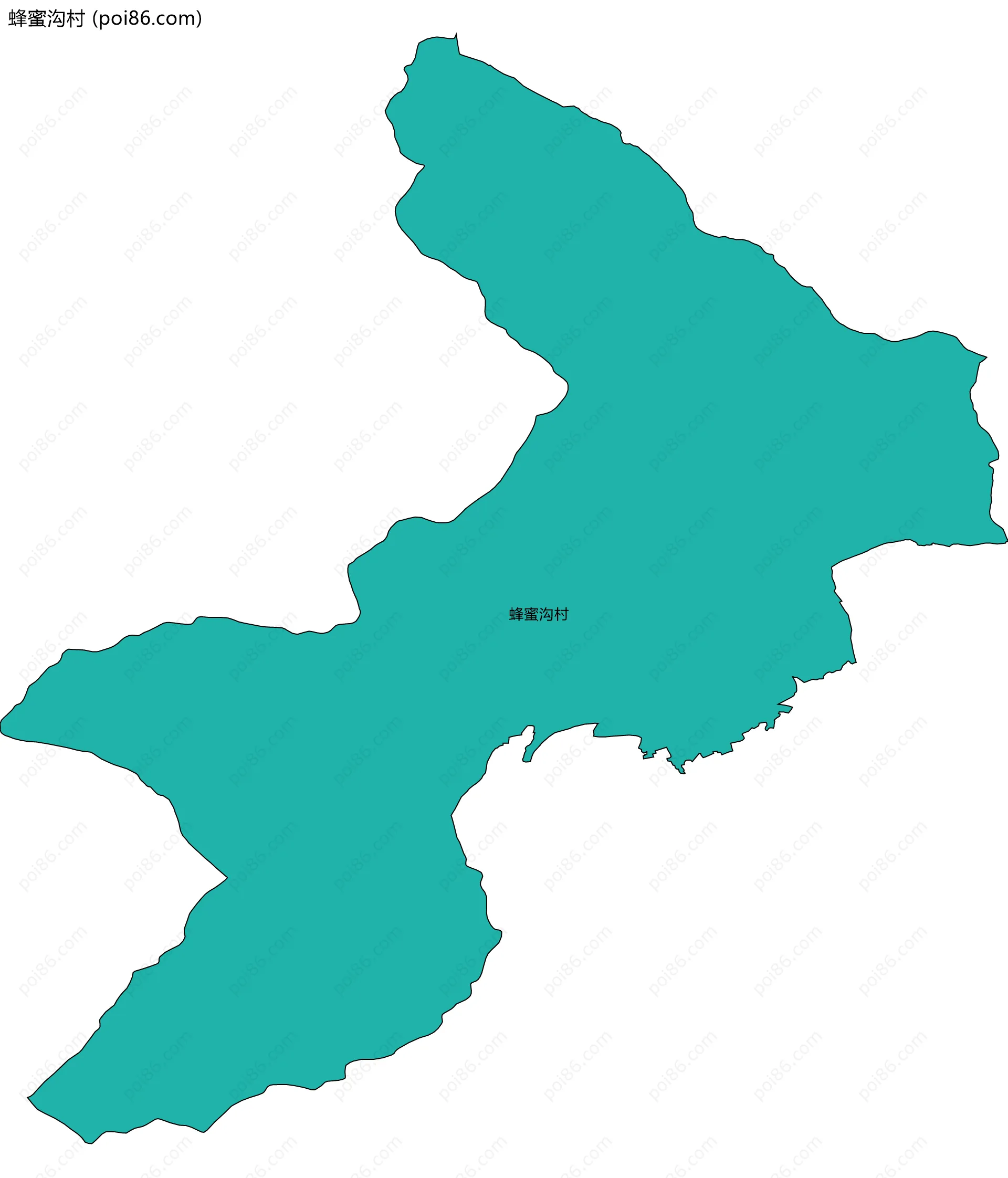 蜂蜜沟村边界地图