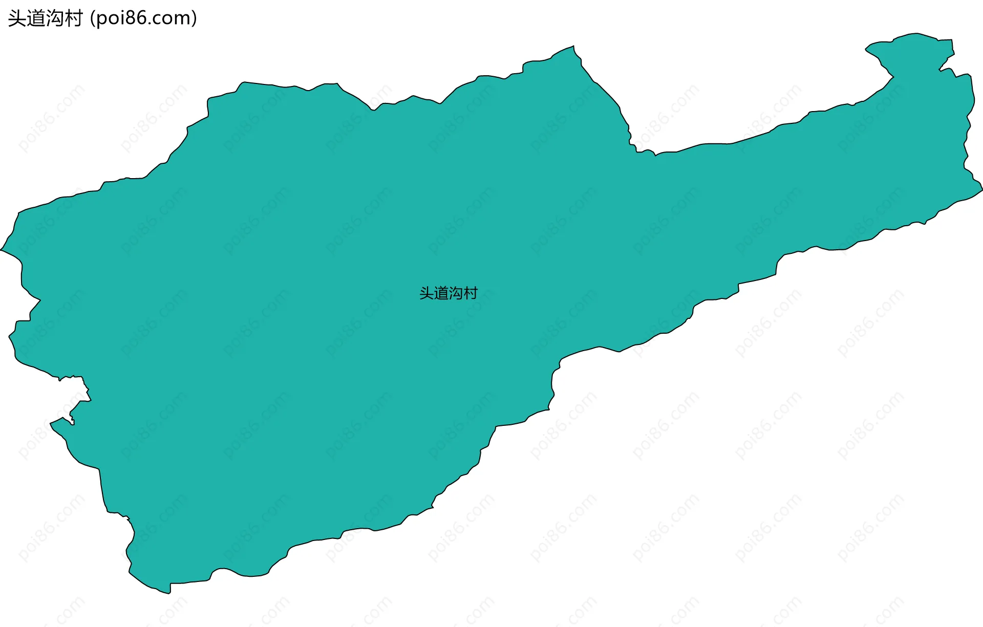 头道沟村边界地图